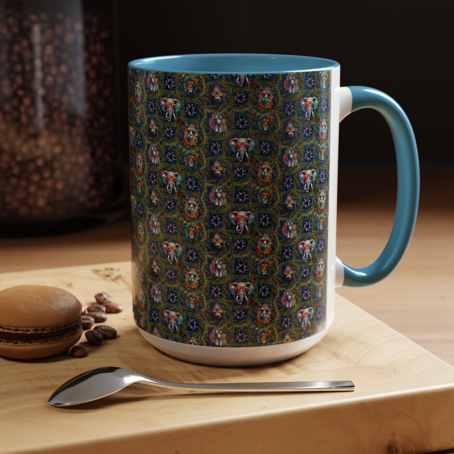 Wild & Cool Creatures Coffee Mug, Tea Cup, 5 Colors, Ceramic, BPA-Free, Gift Mom Dad Teen Kid Friend Coworker Birthday Christmas Cheap Gift