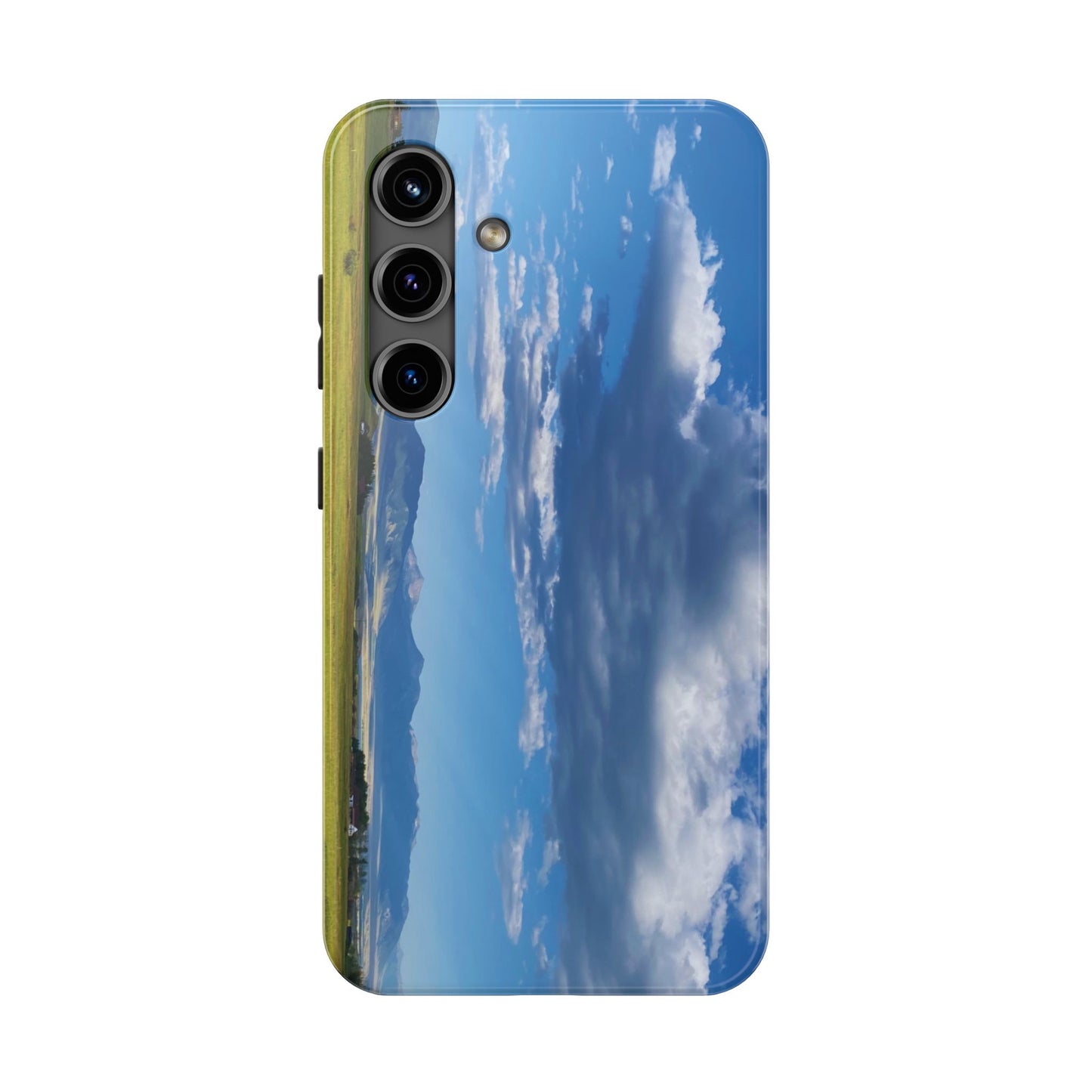 Western Clouds and Mountains Tough Phone Cases, iPhone & Samsung cases, wireless charging, sky, nature, landscape, original photo, gifts