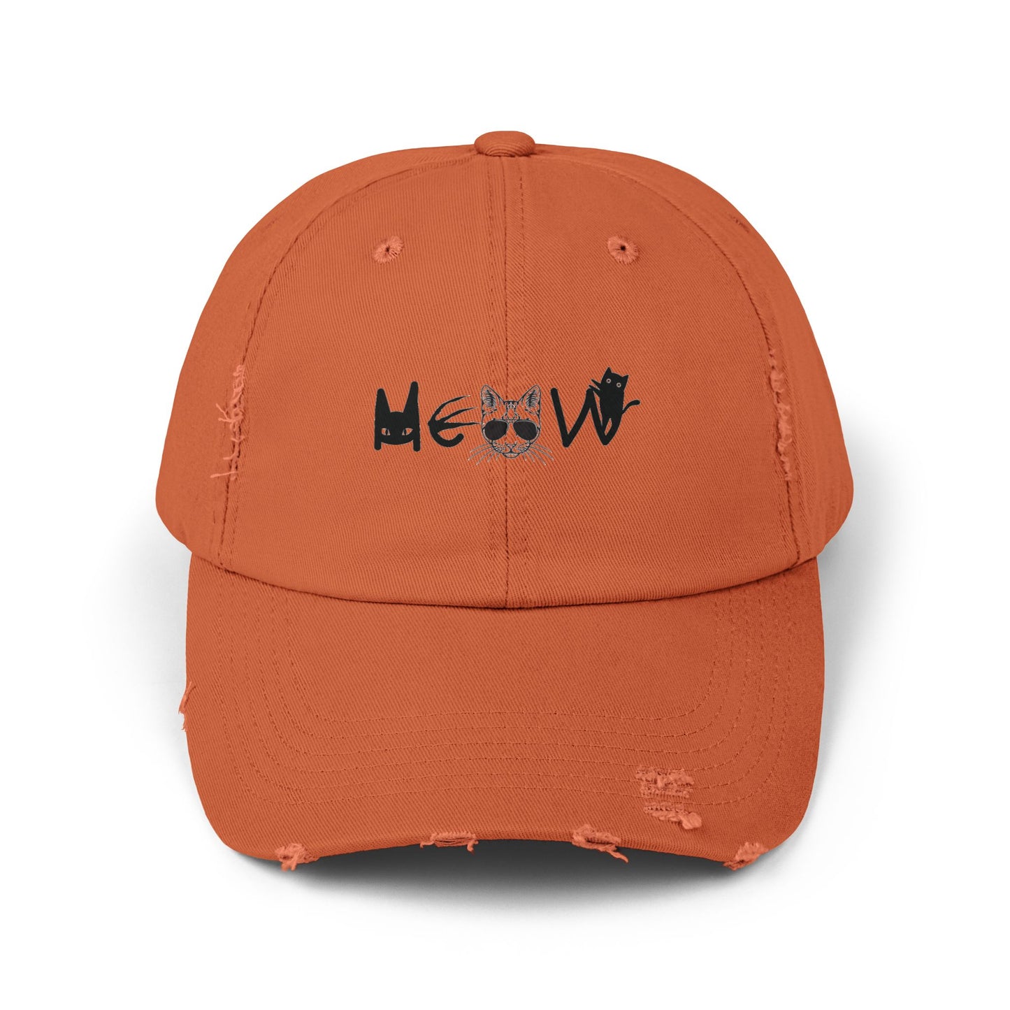 Meow Distressed Cap