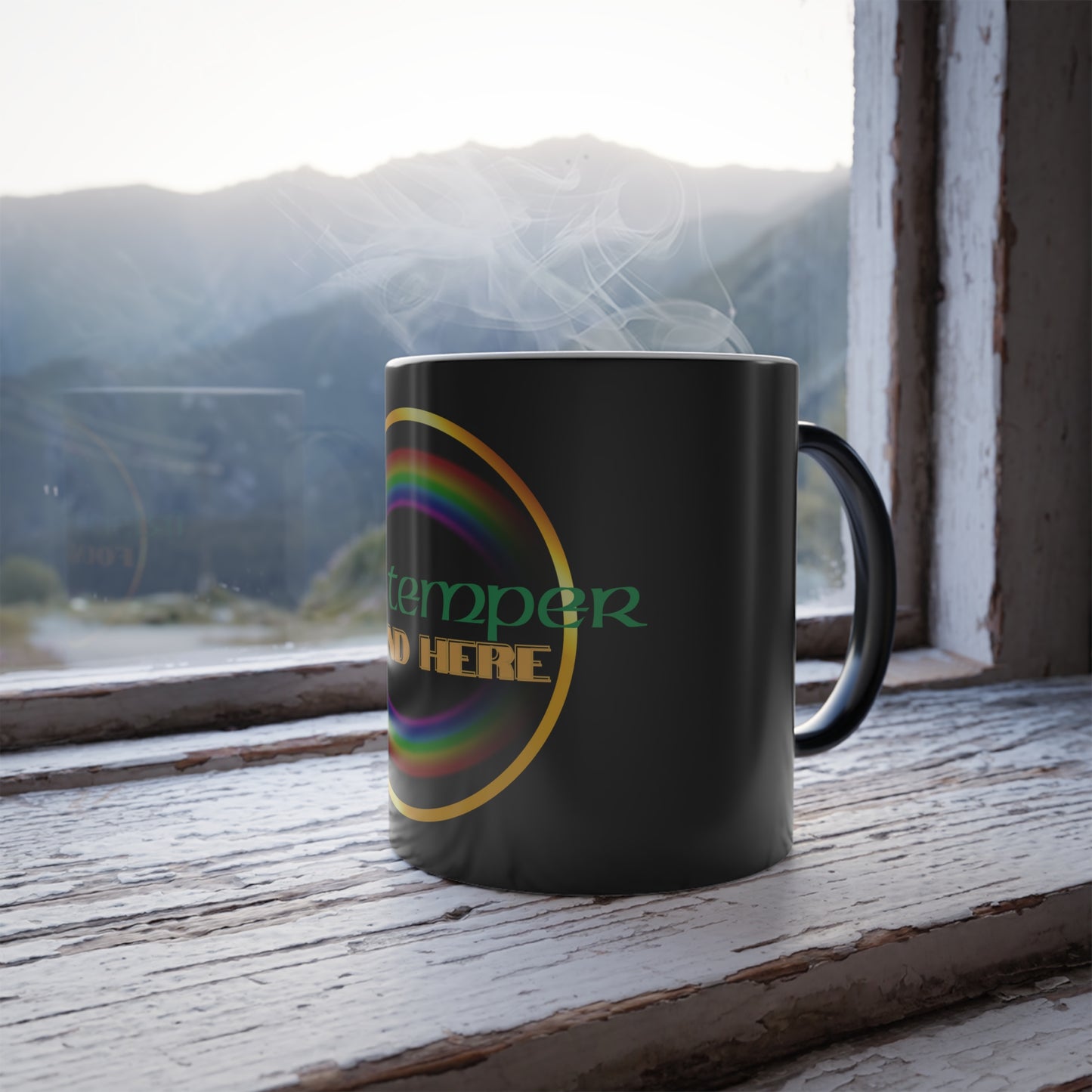 Irish Temper Found Here Color Morphing Mug - 11oz, Rainbow, Funny, St Patricks Day Gift