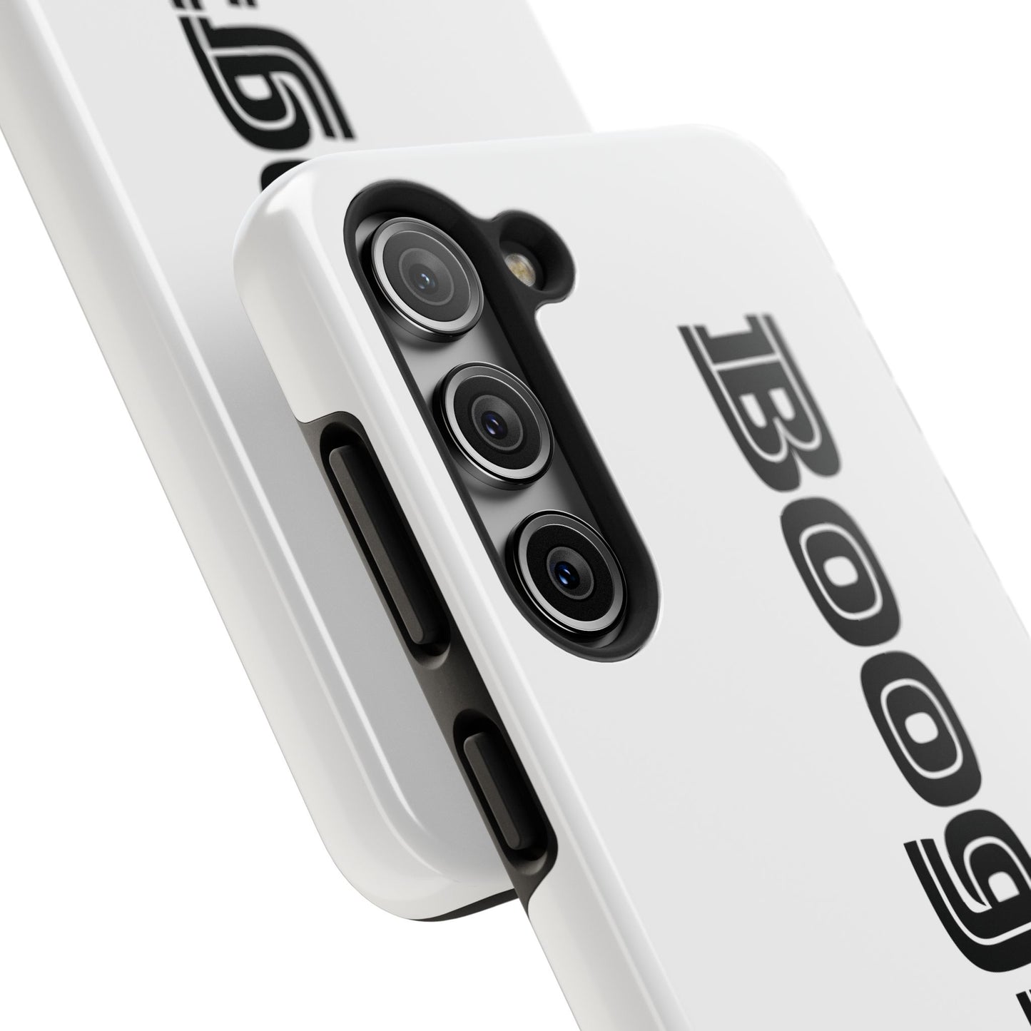 Boogie White Tough Phone Cases, iPhone Samsung cases, wireless charging, gender neutral women men friends kids teens gift birthday Christmas