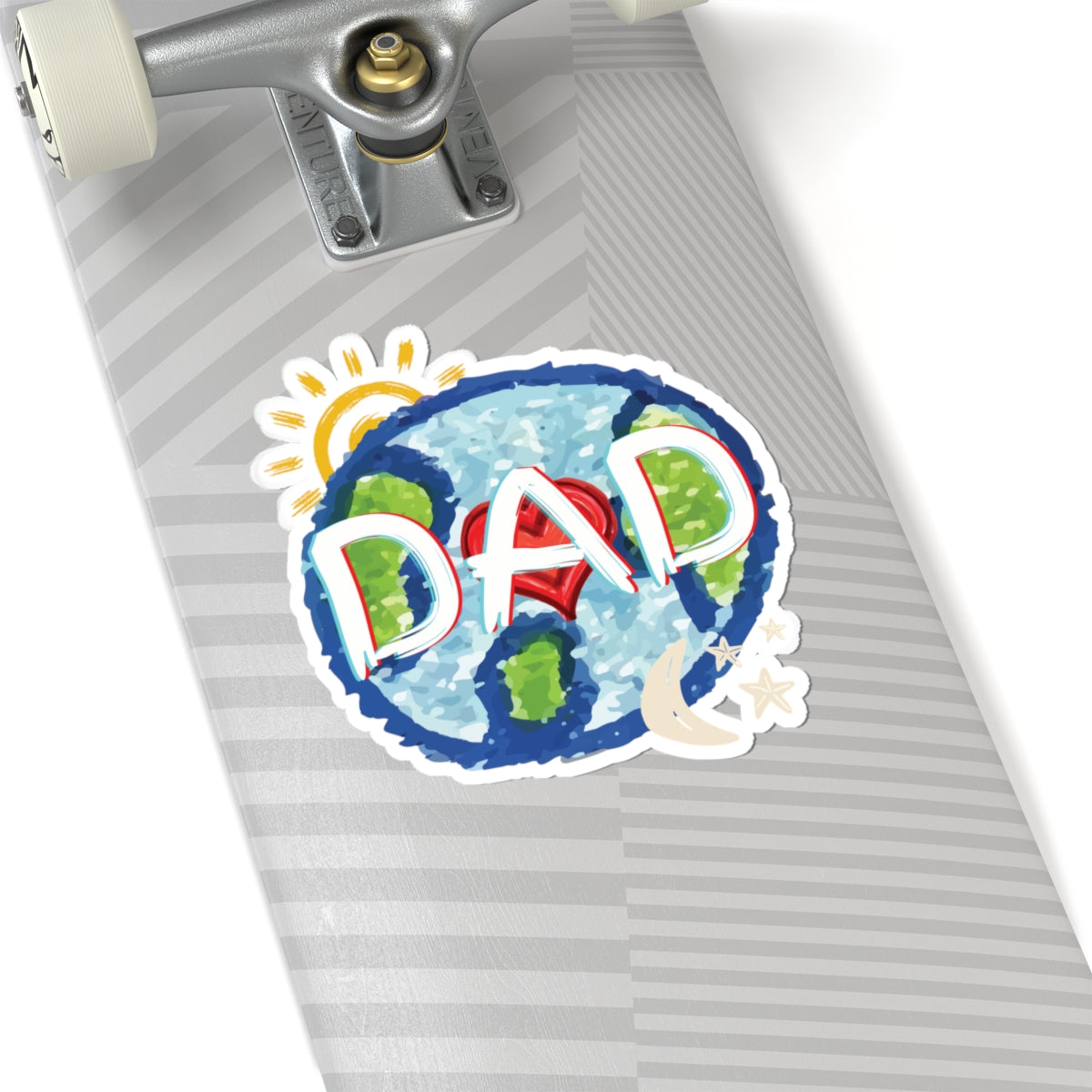 Dad Love Kiss-Cut Stickers, Father's Day Gift, Heart Sun Moon Stars Whole World Sticker, Scrapbooking Decal