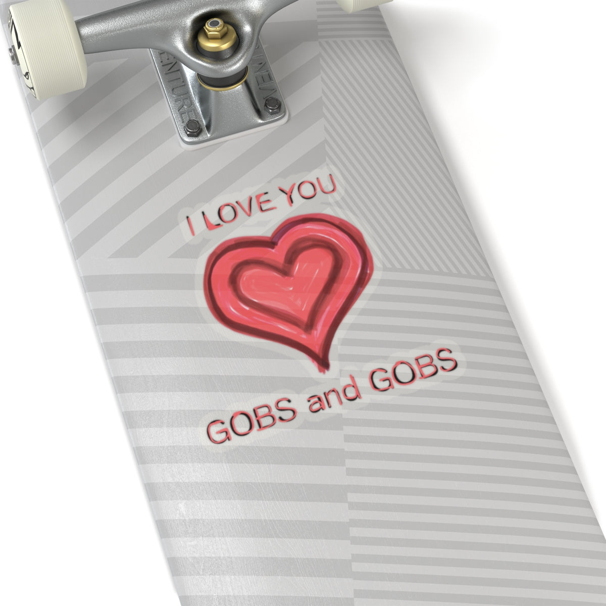 Heart I Love You Kiss-Cut Stickers, Romantic Valentine's Day Decals, Affectionate Gobs and Gobs Labels, Cute Adhesive Emblems, Wedding