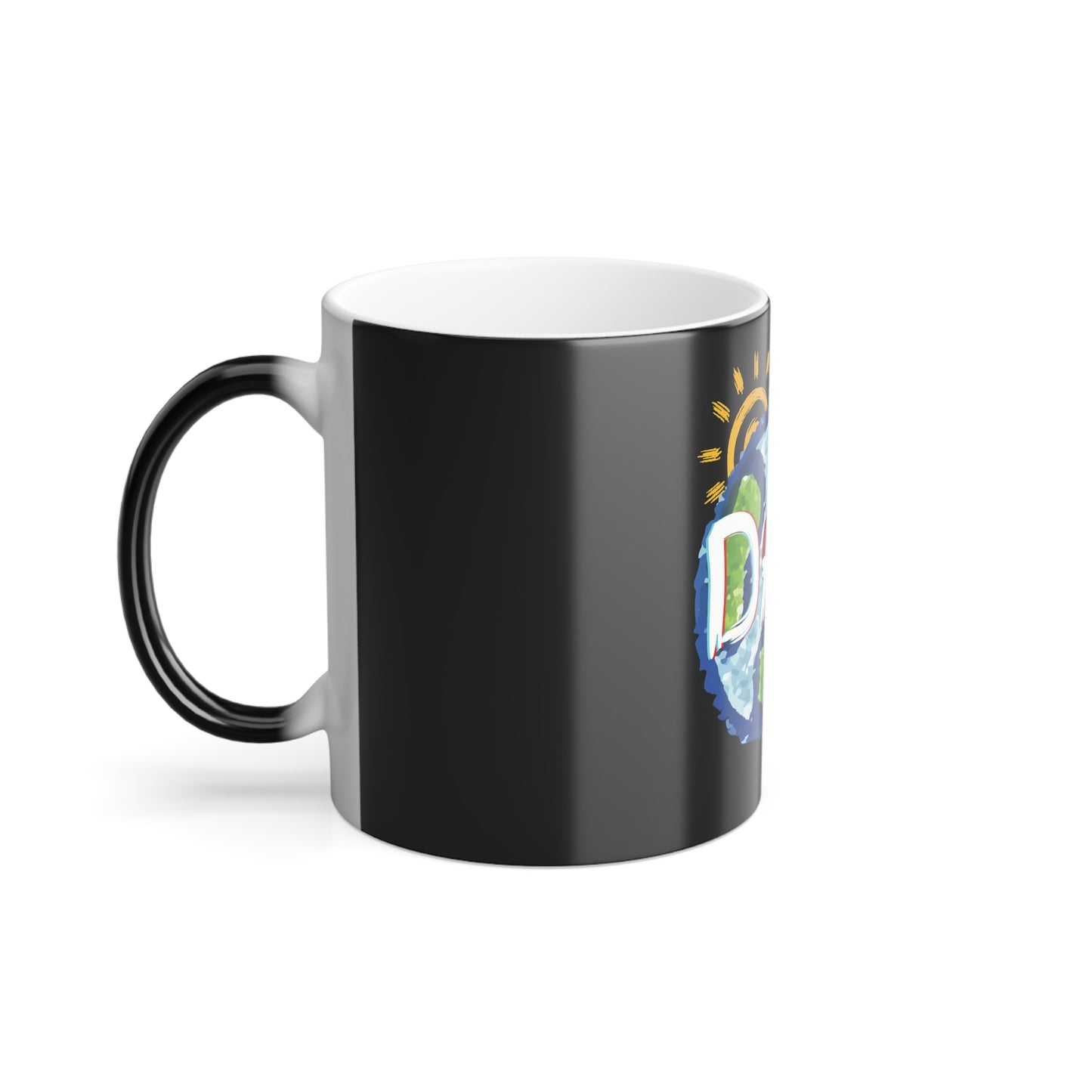DAD Mug Father's Day Whole World Color Morphing 11oz Ceramic