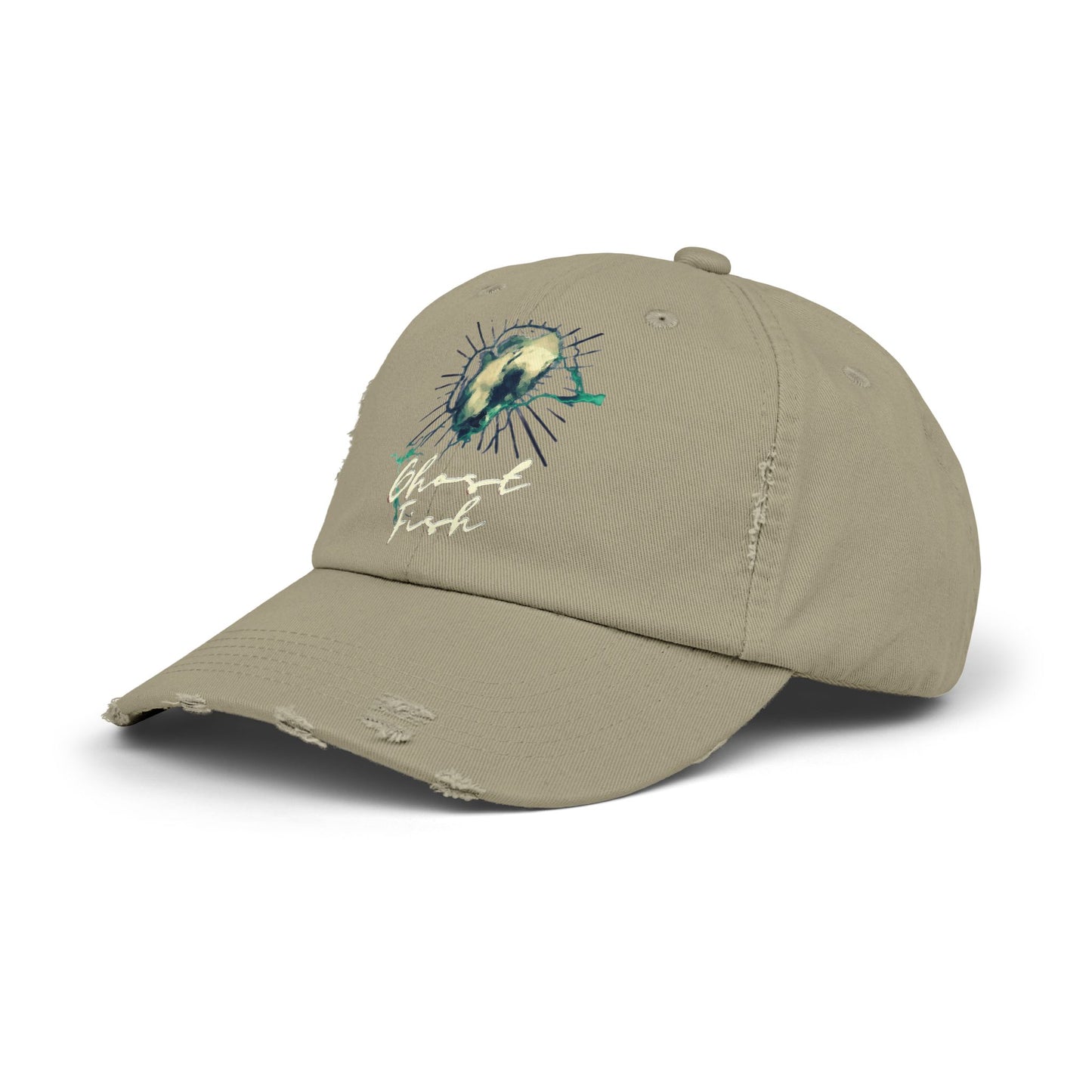 Ghost Fish Unisex Distressed Cap