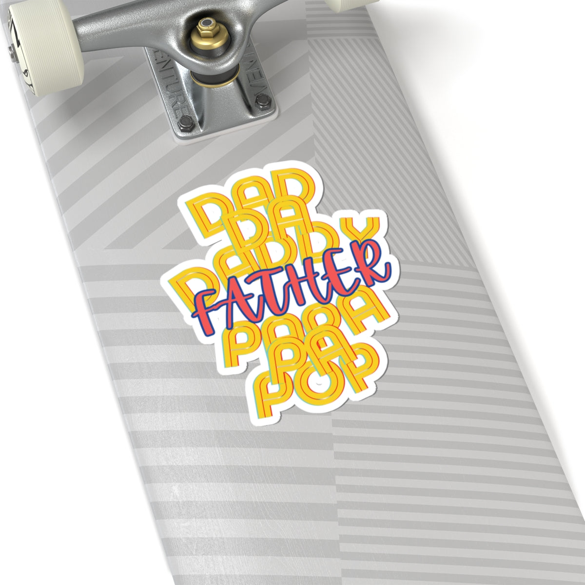 Father Dad Papa Sticker | Family Love Kiss-Cut Stickers Decals for Dads, Grandfathers, Uncles, Father's Day Gift, Vinyl Label