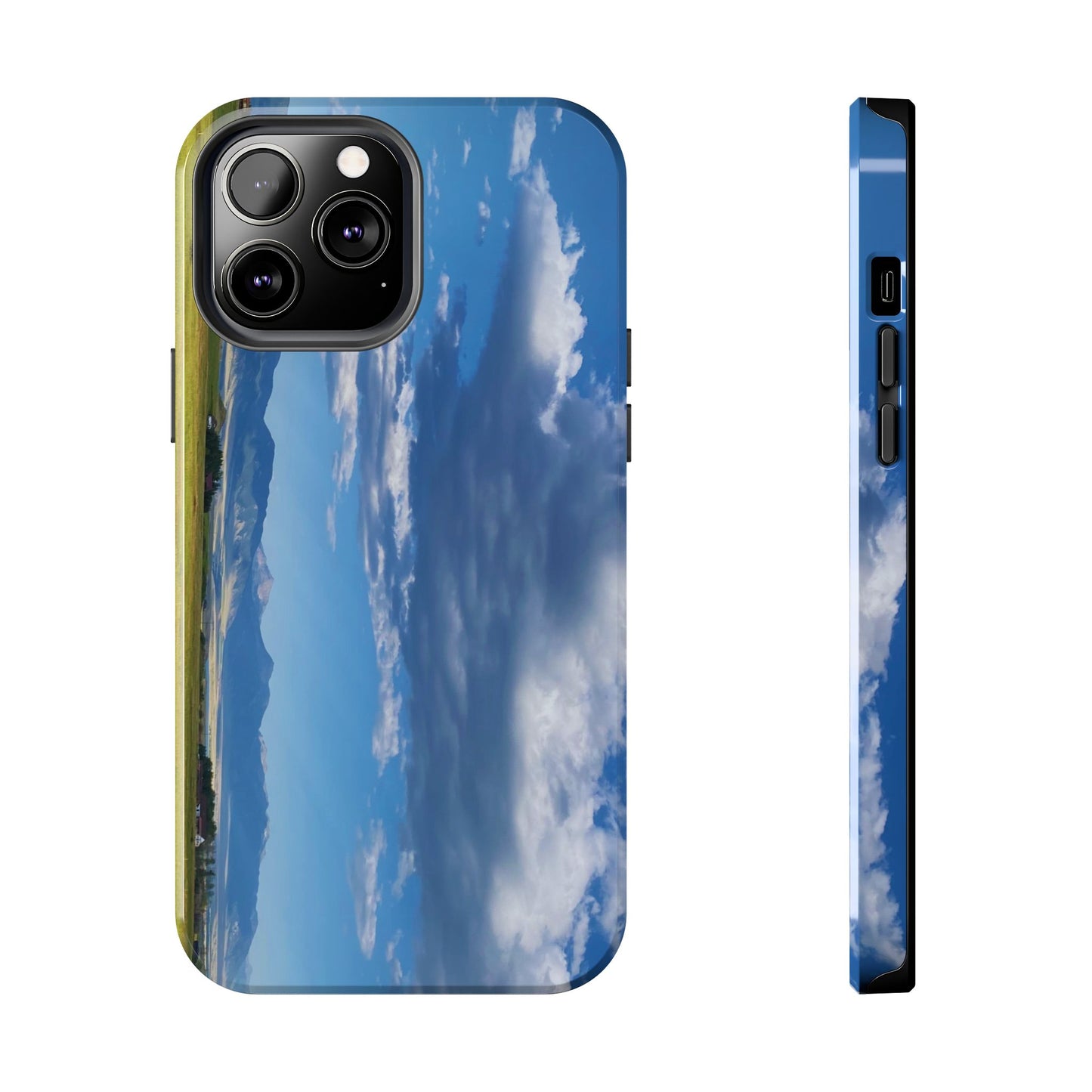 Western Clouds and Mountains Tough Phone Cases, iPhone & Samsung cases, wireless charging, sky, nature, landscape, original photo, gifts