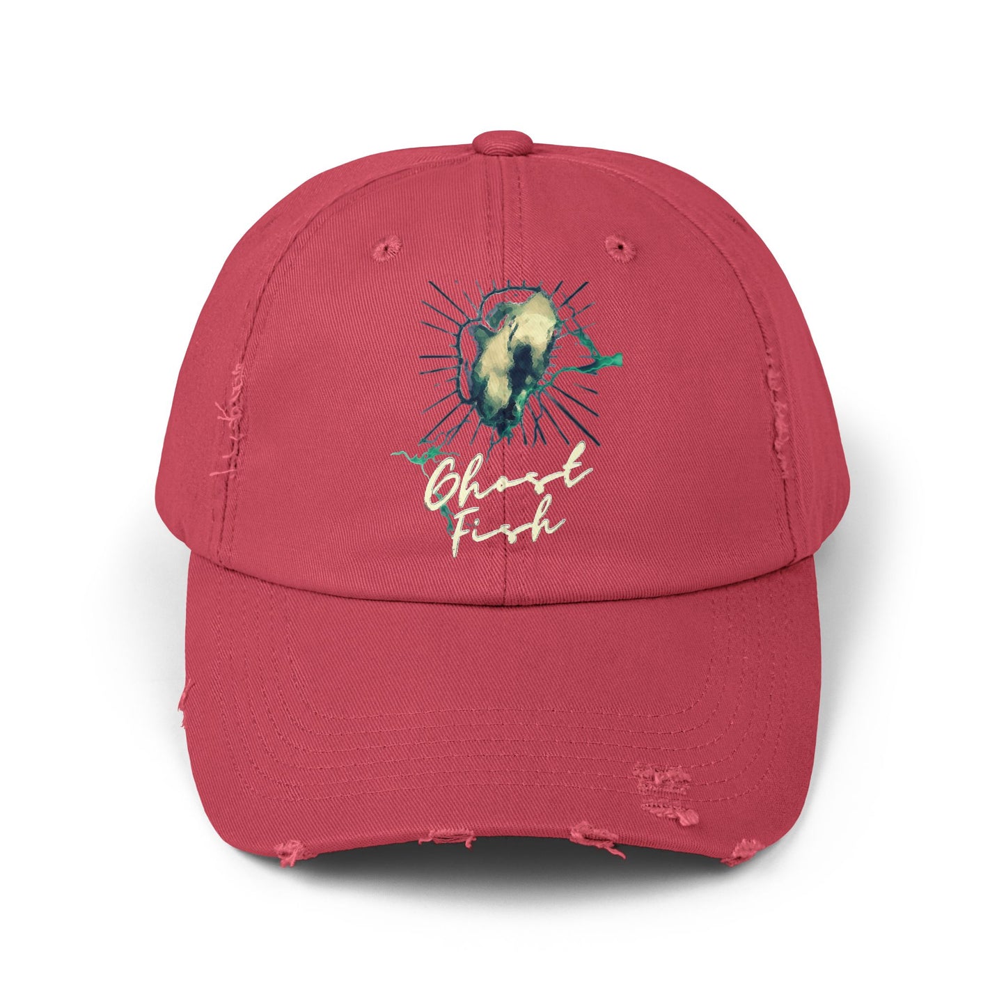Ghost Fish Unisex Distressed Cap