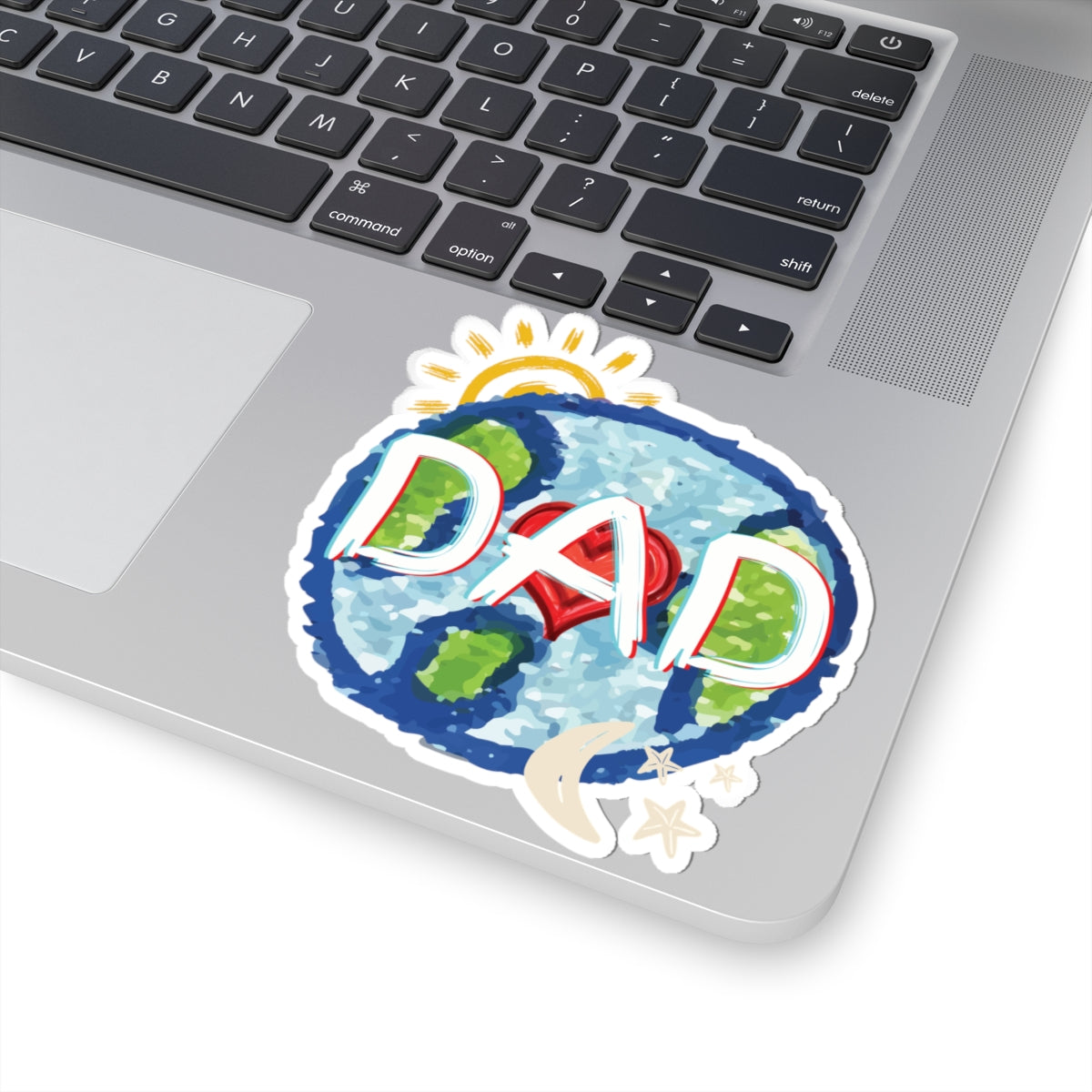 Dad Love Kiss-Cut Stickers, Father's Day Gift, Heart Sun Moon Stars Whole World Sticker, Scrapbooking Decal