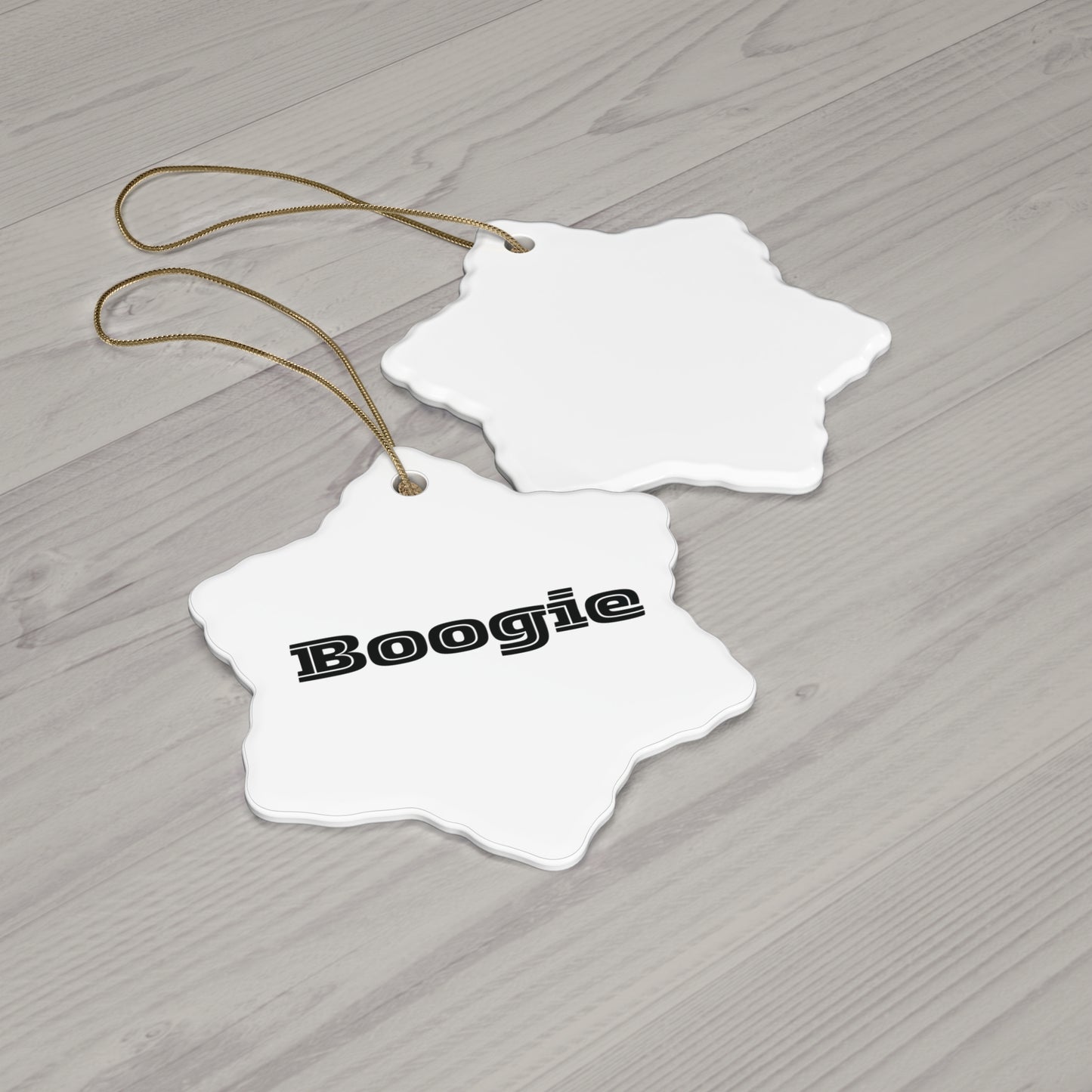 Boogie White & Black Hanging Ornament, dance, decor, Circle Snowflake Heart Star, Holiday Gifts all ages Christmas men women teens friends
