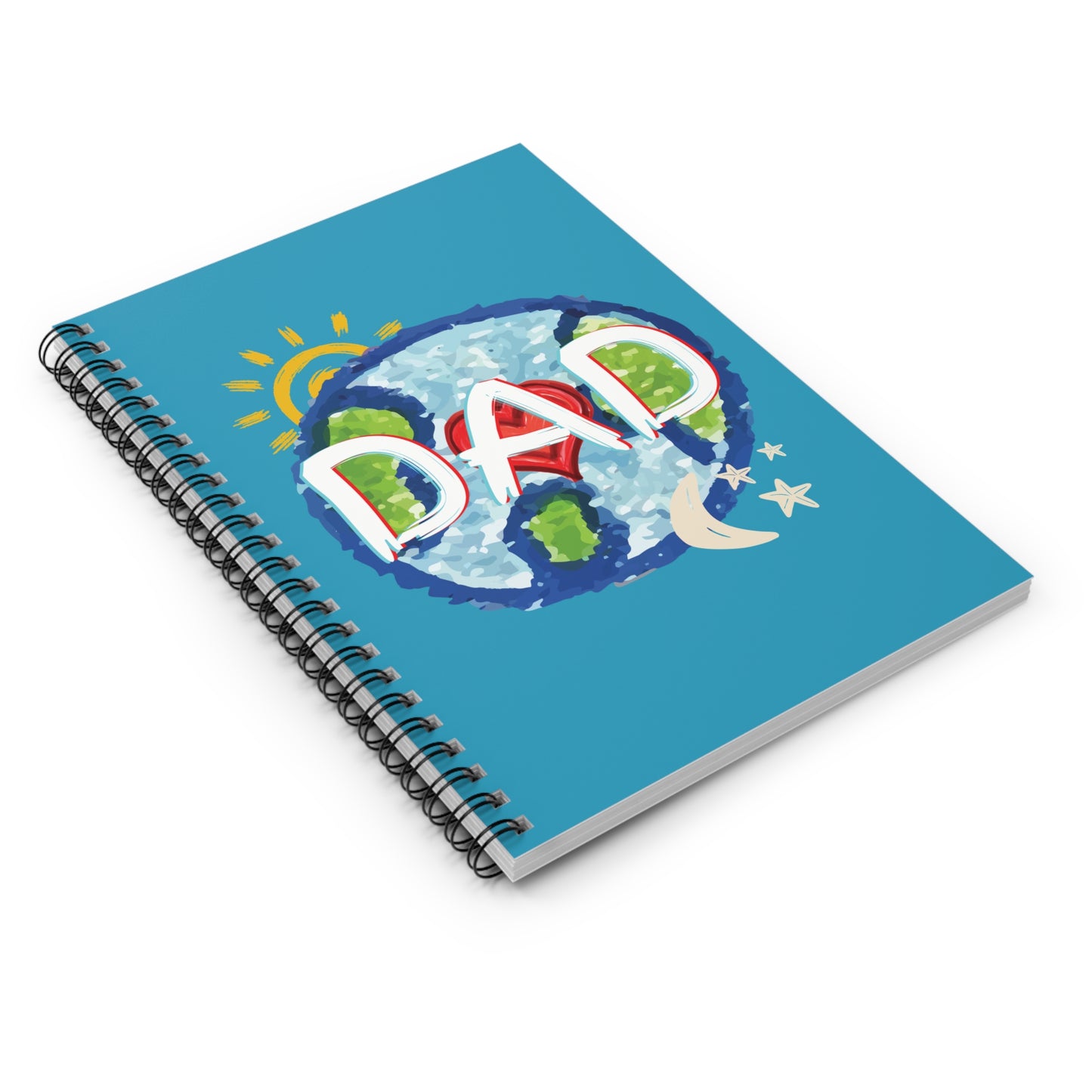 Spiral Notebook - DAD Turquoise Ruled Line