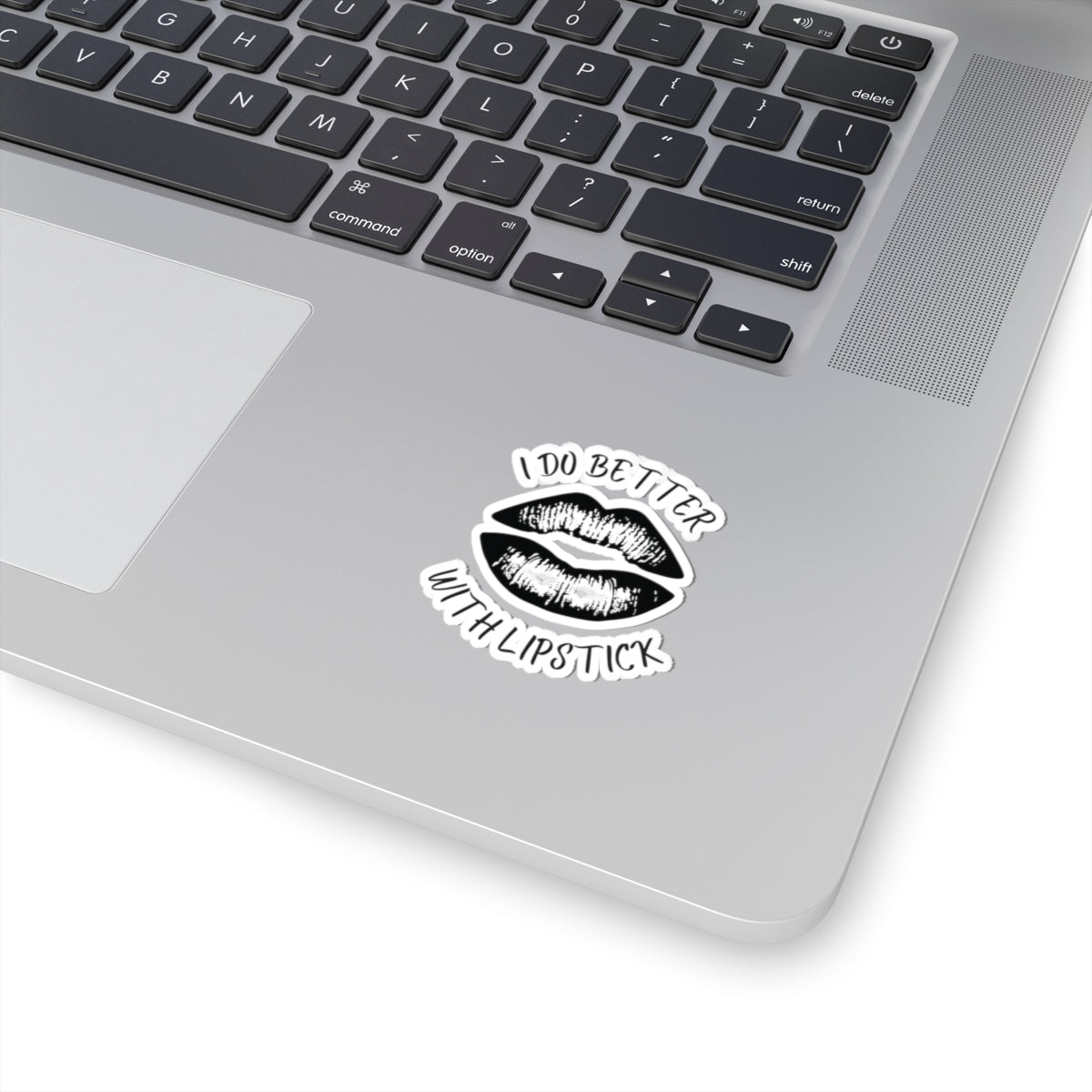 Lipstick Kiss-Cut Stickers - Lips Sticker, Black, Lip Design Decals for Journals, Laptops, Water Bottles, Scrapbooking, Feminine Accessories
