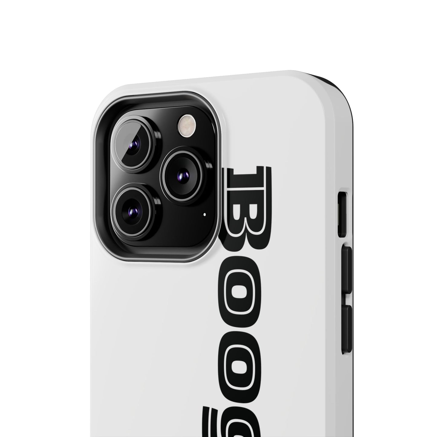 Boogie White Tough Phone Cases, iPhone Samsung cases, wireless charging, gender neutral women men friends kids teens gift birthday Christmas