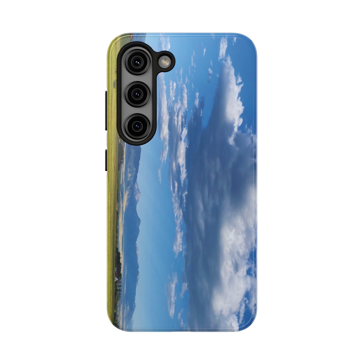 Western Clouds and Mountains Tough Phone Cases, iPhone & Samsung cases, wireless charging, sky, nature, landscape, original photo, gifts