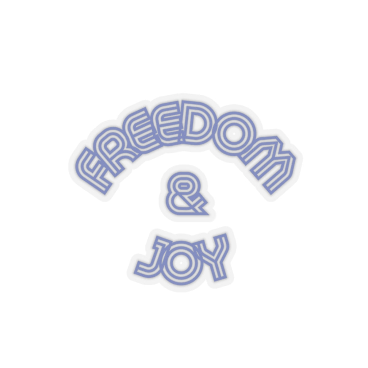 Blue Freedom and Joy Kiss-Cut Stickers, Inspirational Laptop Decal, Fun Water Bottle Sticker, Happy Planner Decoration, Positive Vibe