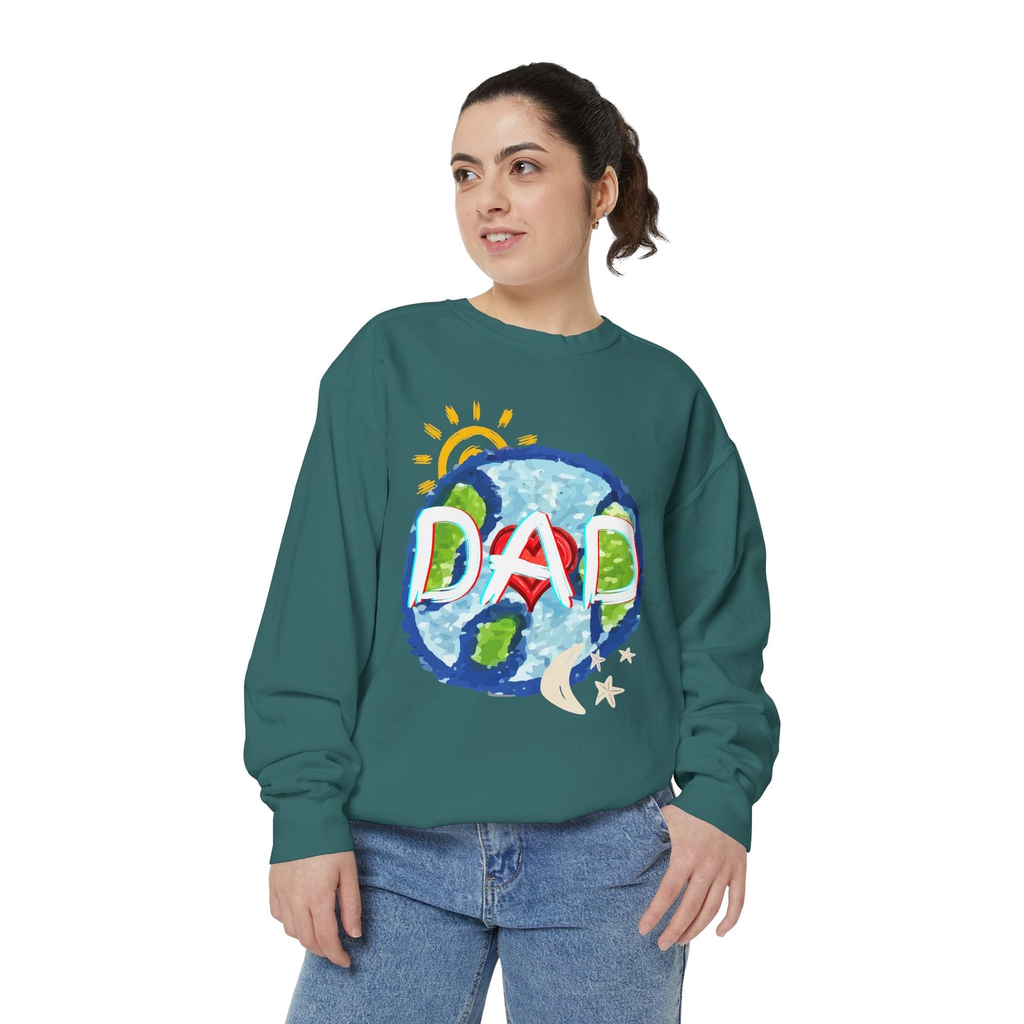 Dad's World Graphic Unisex Sweatshirt for Father's Day