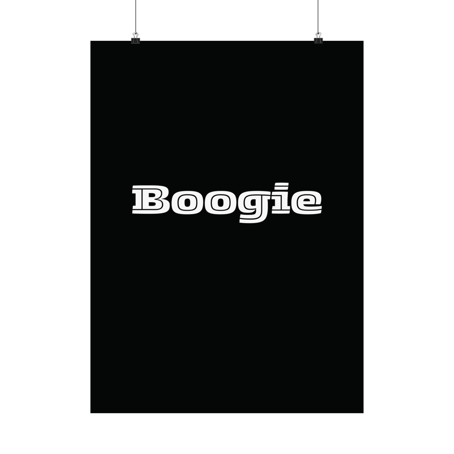 Boogie Black Matte Vertical Poster, Dance, Wall Art, You Frame, Home Decor, Dorm, Gift, Gender Neutral, Under 20 Dollars, Birthday Christmas