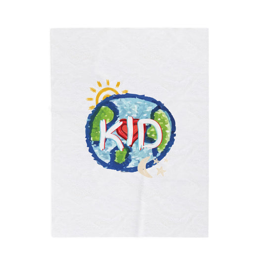 Kid Colorful Velveteen Blanket, Cozy Throw, Home Decor, Gift, Bed Cover, Vibrant Couch Blanket, Gender Neutral, Birthday, Christmas