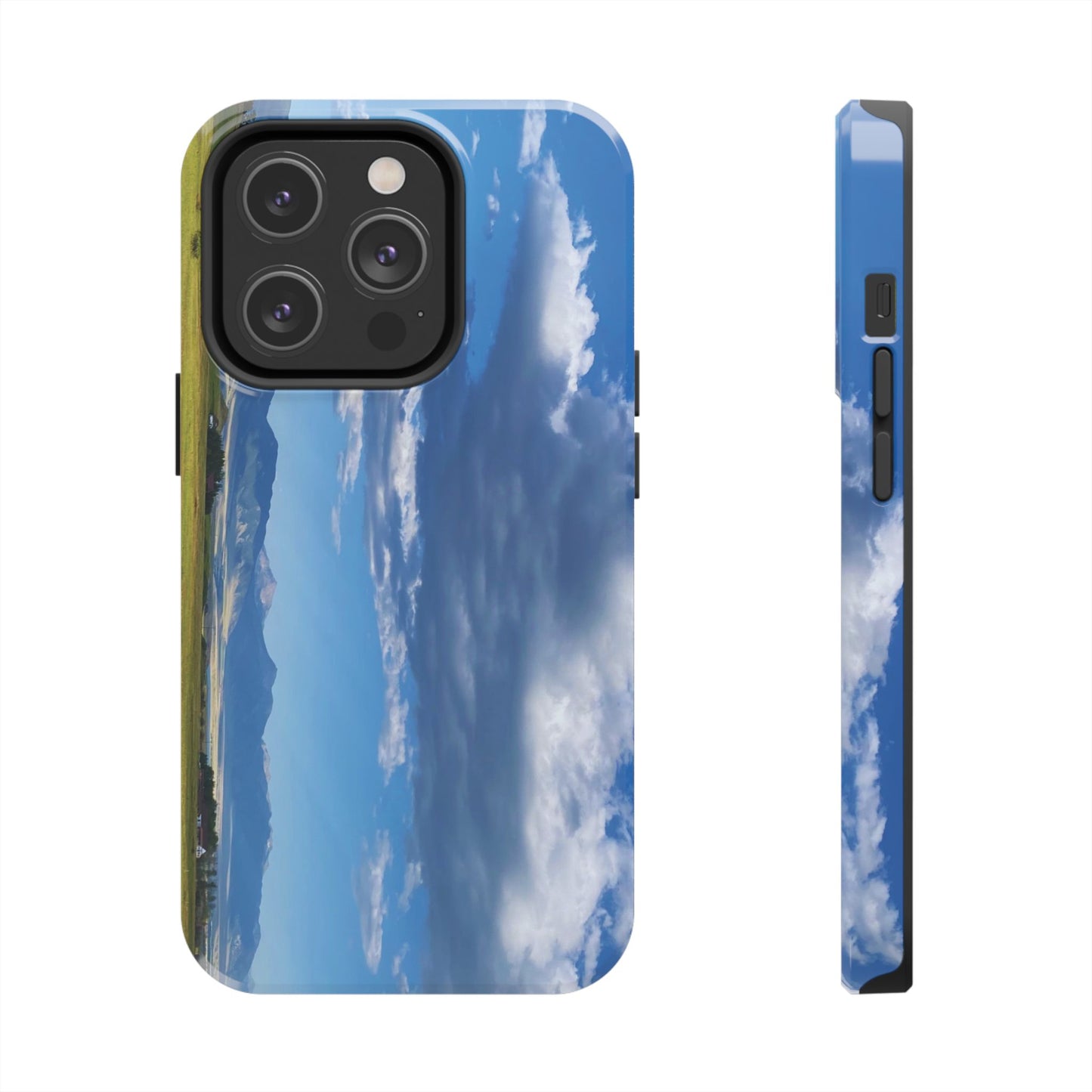 Western Clouds and Mountains Tough Phone Cases, iPhone & Samsung cases, wireless charging, sky, nature, landscape, original photo, gifts