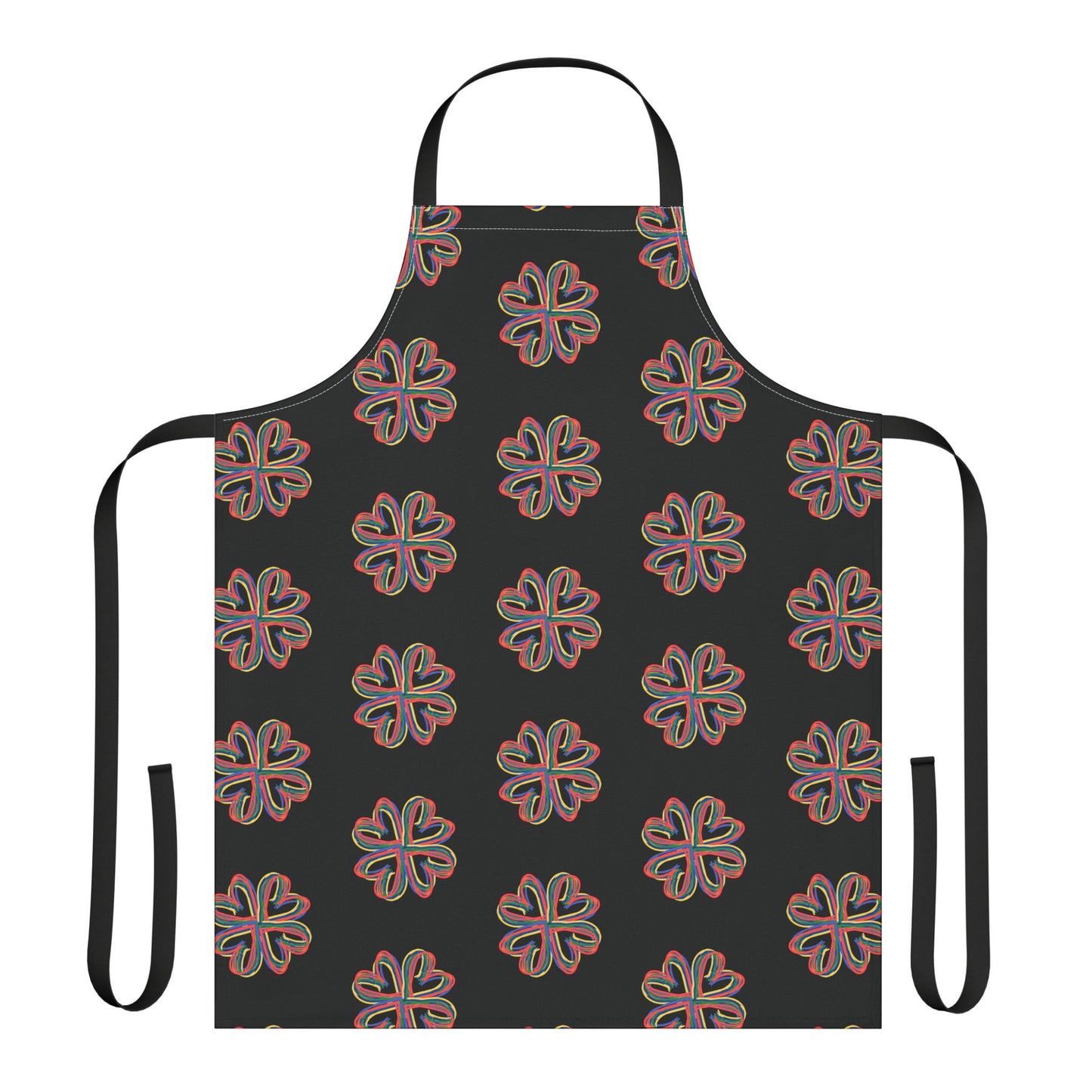 Black Floral Chefs Apron
