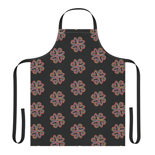 Black Floral Chefs Apron