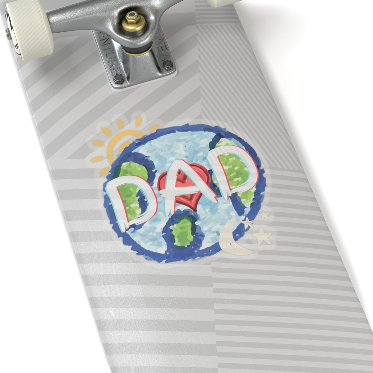 Dad Love Kiss-Cut Stickers, Father's Day Gift, Heart Sun Moon Stars Whole World Sticker, Scrapbooking Decal