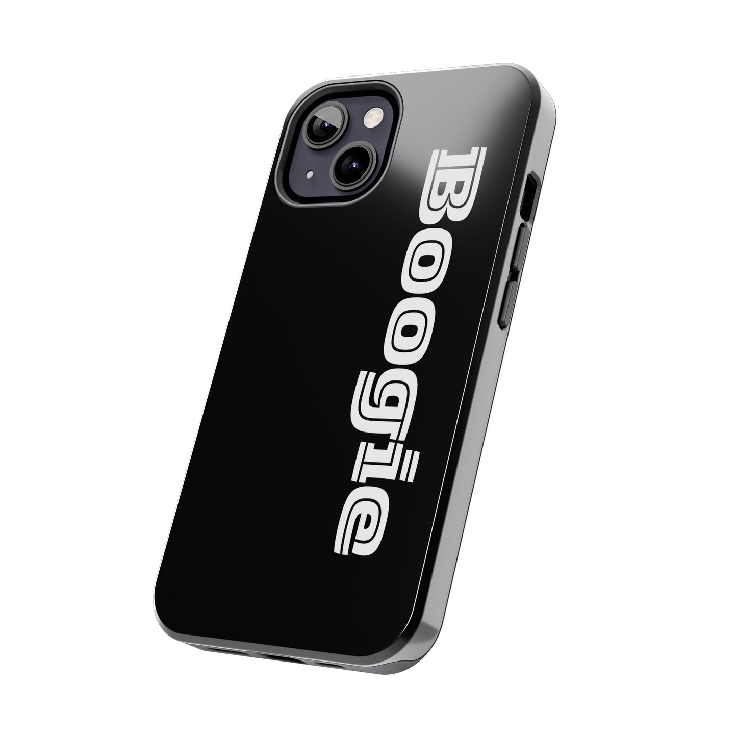 Boogie Black Tough Phone Cases, iPhone Samsung cases, wireless charging, gender neutral women men friends kids teens gift birthday Christmas
