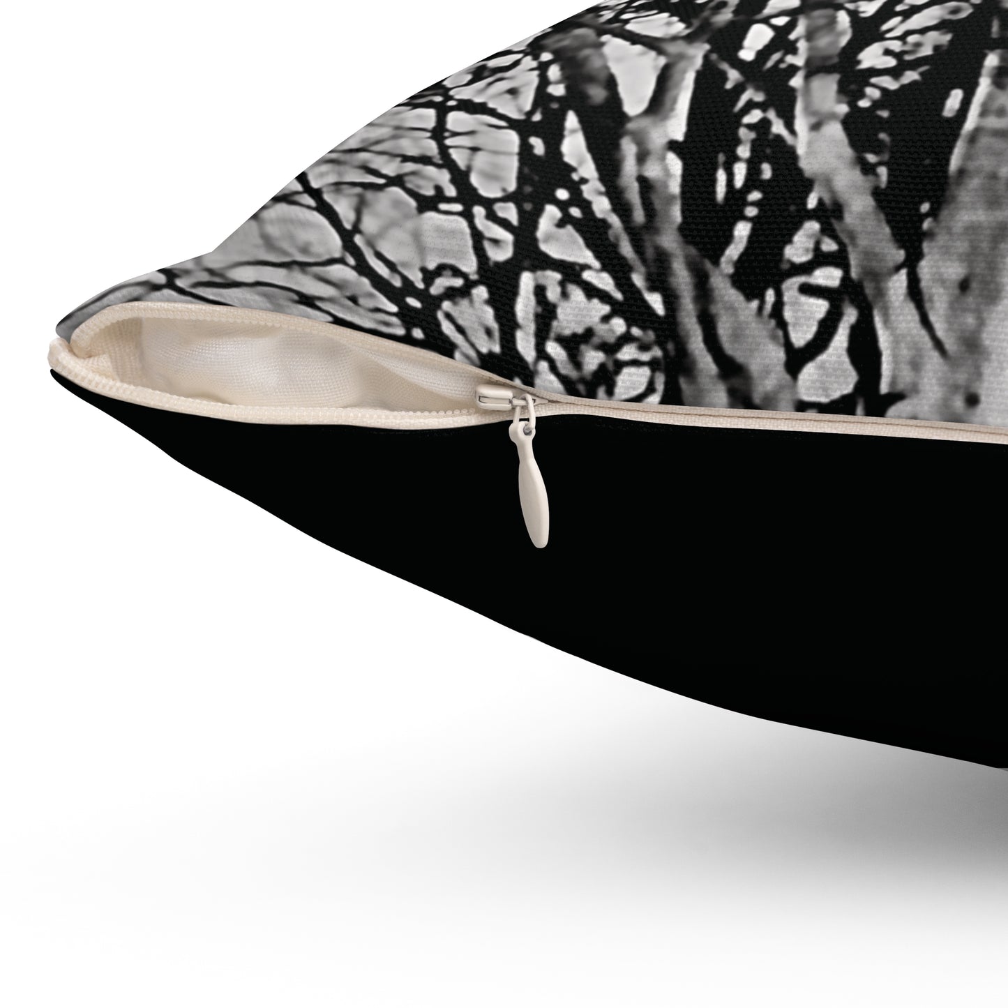 Worm Moon Night Tree Spun Polyester Square Pillow, Original Photo, Decor, Dorm, Sofa, Throw, Gift, Tree, Nature, Rustic, Halloween, 4 Sizes