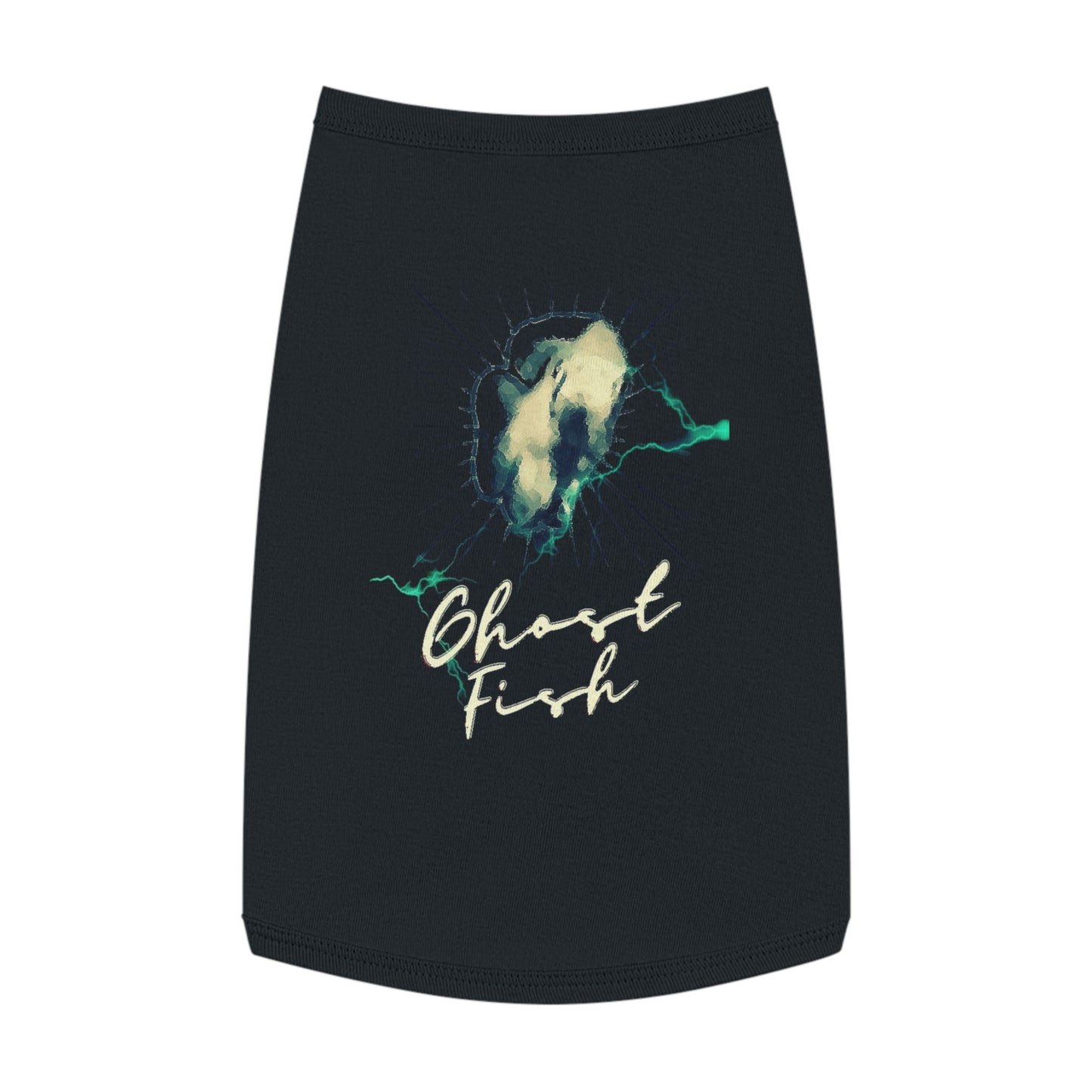 Ghost Fish Pet Tank Top, funny dog clothes, gifts, goofy, pet fashions, attitude, cotton, dog shirts, cat shirts, Halloween