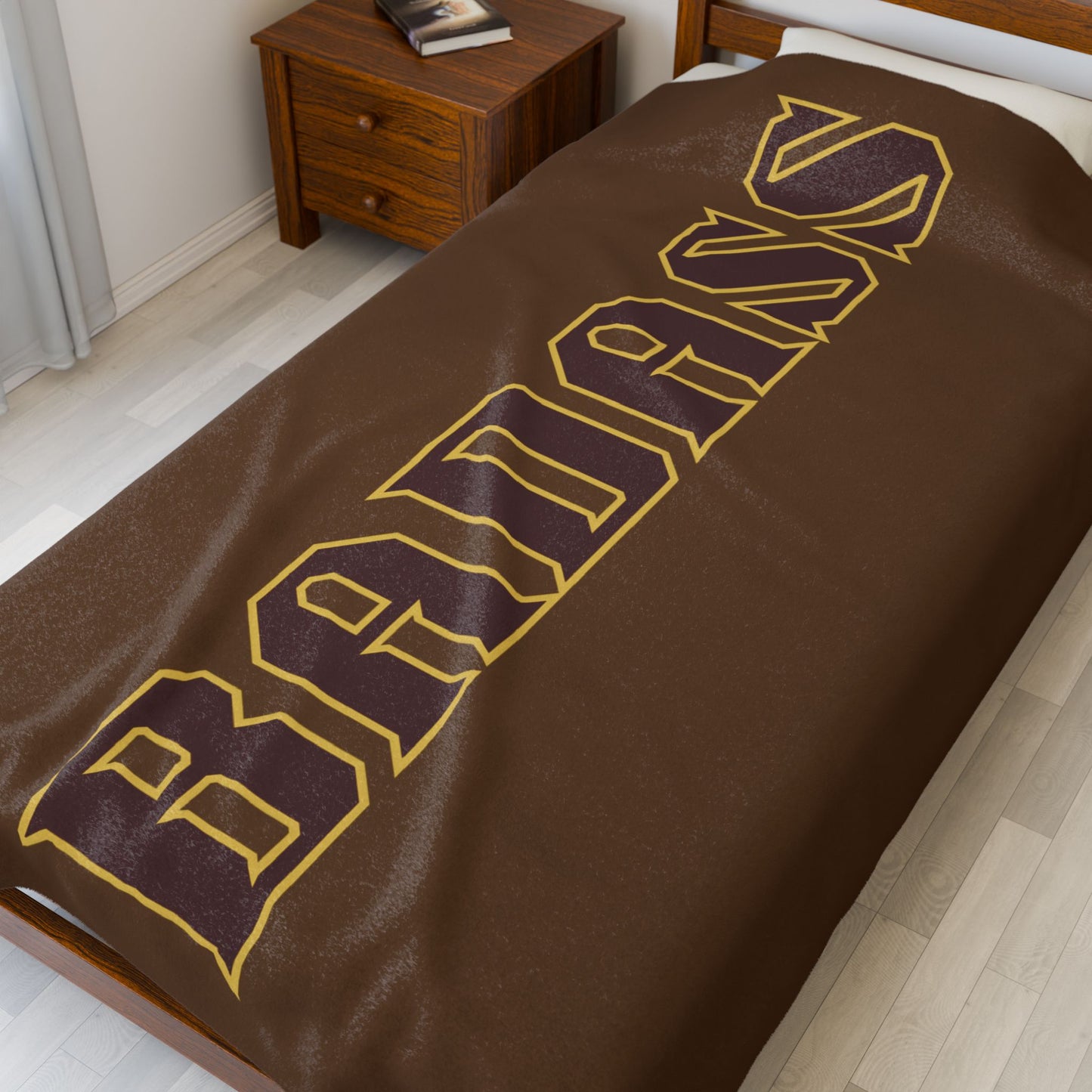 Dark Brown Badass Velveteen Blanket, Cozy Throw, Home Decor, Gift, Bed Cover, Dorm, Couch Blanket, Birthday Wedding Anniversary Christmas