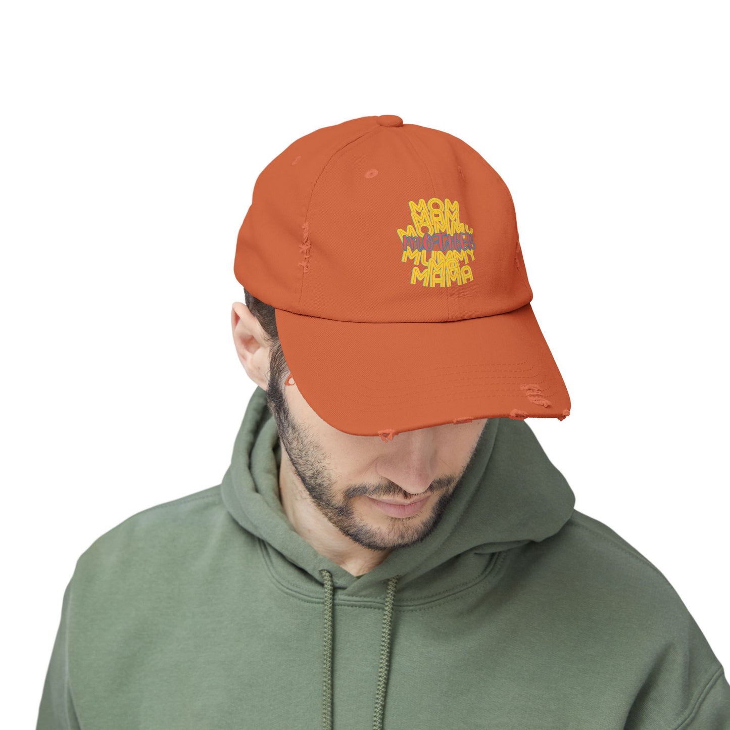 Mother Unisex Distressed Cap, Mom Mam Mommy Mummy Ma Mama, Mothers Day, Gift, Hats, Cotton Twill, Adjustable, Gifts for Women