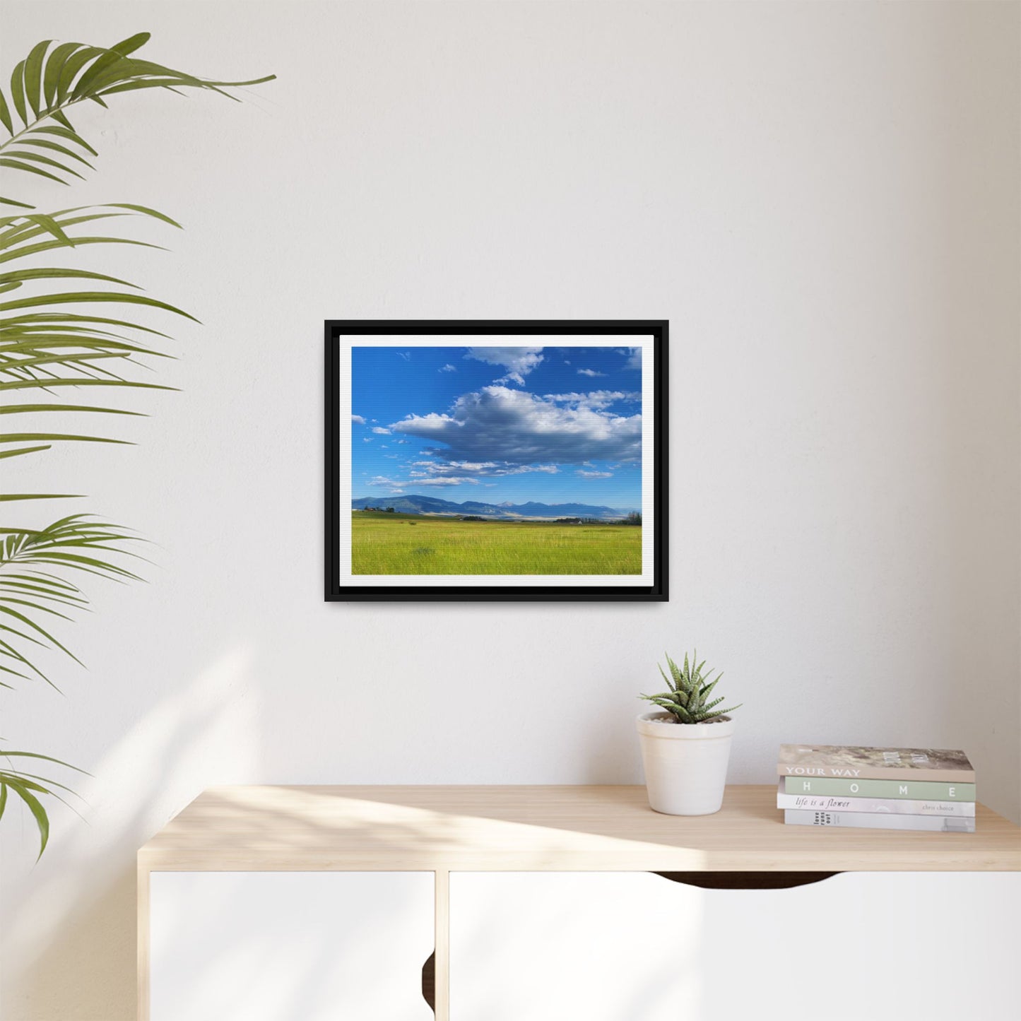 Black Frame Western Clouds and Mountains, Original Photo Matte Print, Clouds, Mountains, Nature, Artwork, Wall Art, Gift, Color, Sky