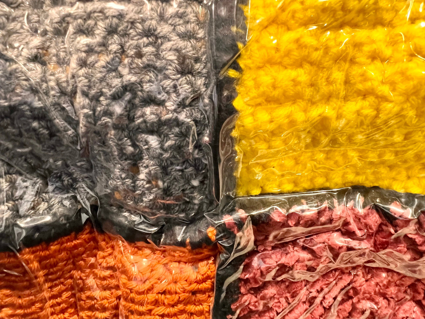 Hand crocheted Afghan blanket/coverlet, handmade in Appalachia, very sturdy construction w/quality yarns, colorful squares, beautiful, warm