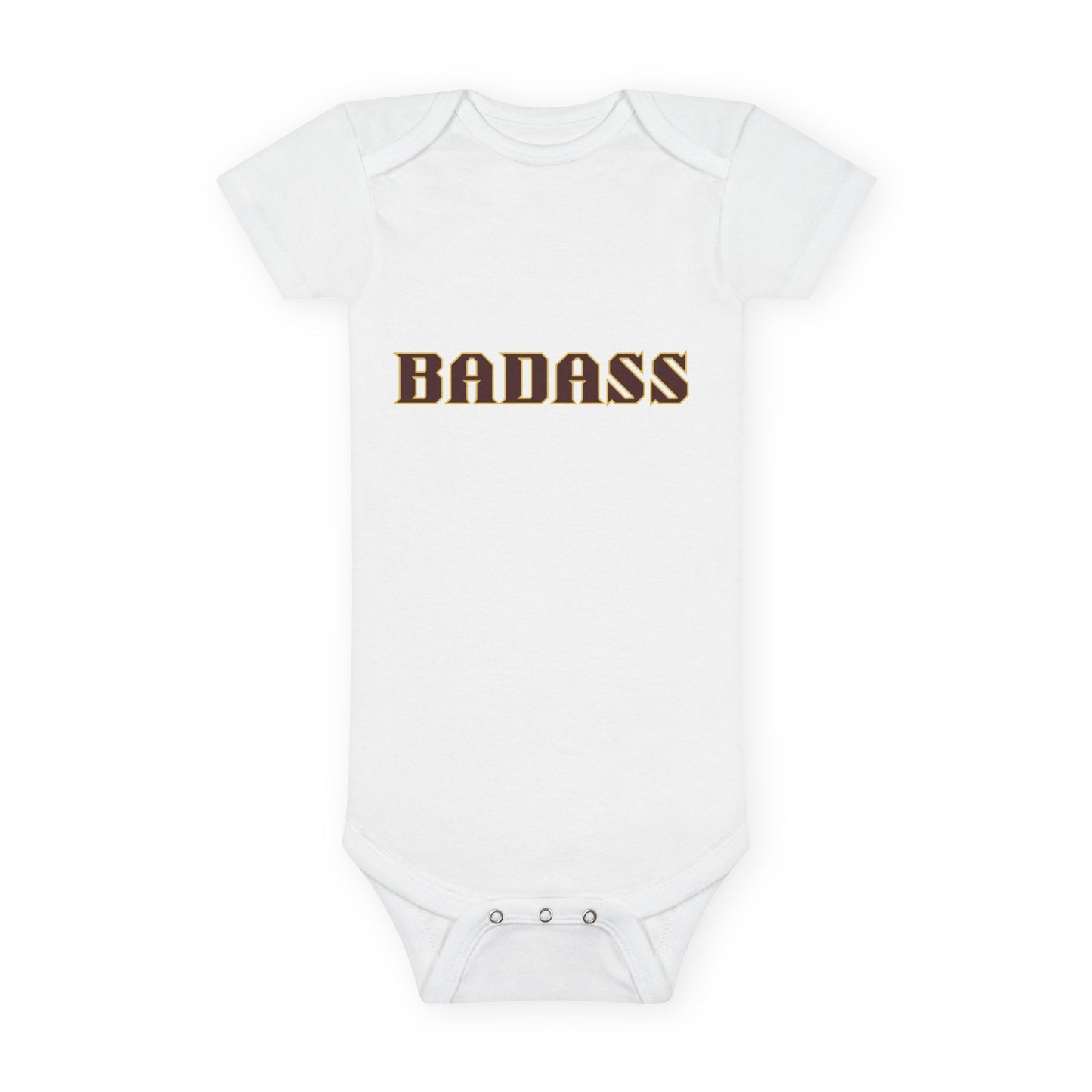 Badass Onesie® Organic Baby Bodysuit, 100 percent cotton, funny, snarky, attitude, gender neutral, gift, boys, girls, birthday, baby shower