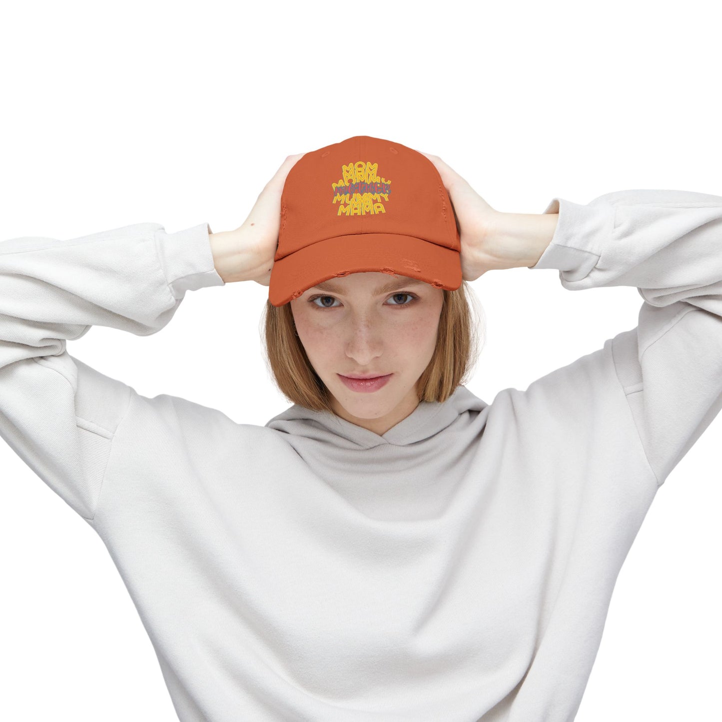 Mother Unisex Distressed Cap, Mom Mam Mommy Mummy Ma Mama, Mothers Day, Gift, Hats, Cotton Twill, Adjustable, Gifts for Women