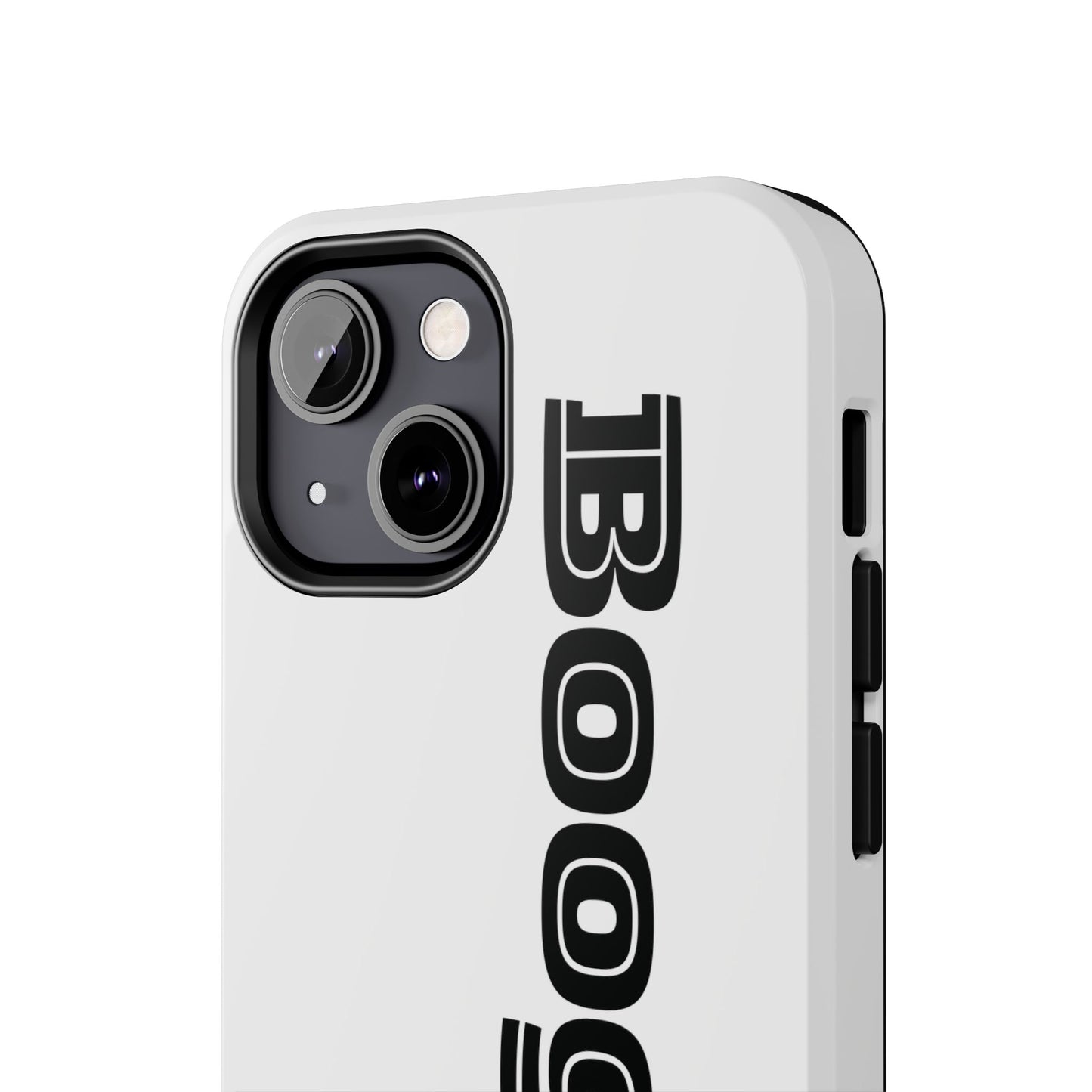 Boogie White Tough Phone Cases, iPhone Samsung cases, wireless charging, gender neutral women men friends kids teens gift birthday Christmas