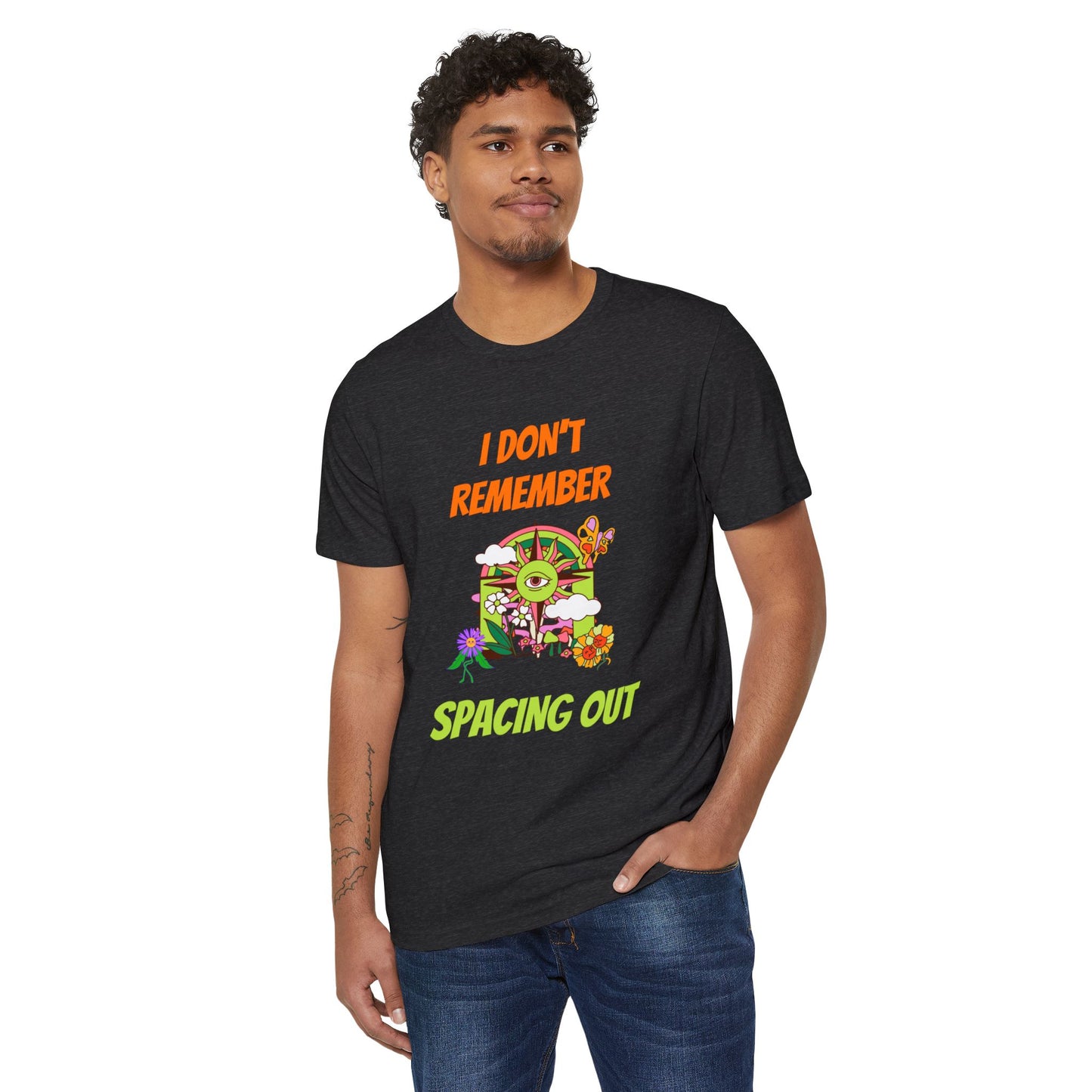 Eco-Friendly Space-Out Tee, Graphic T-Shirt, Unisex Recycled Tee, Sustainability Apparel, I Dont Remember Spacing Out Shirt
