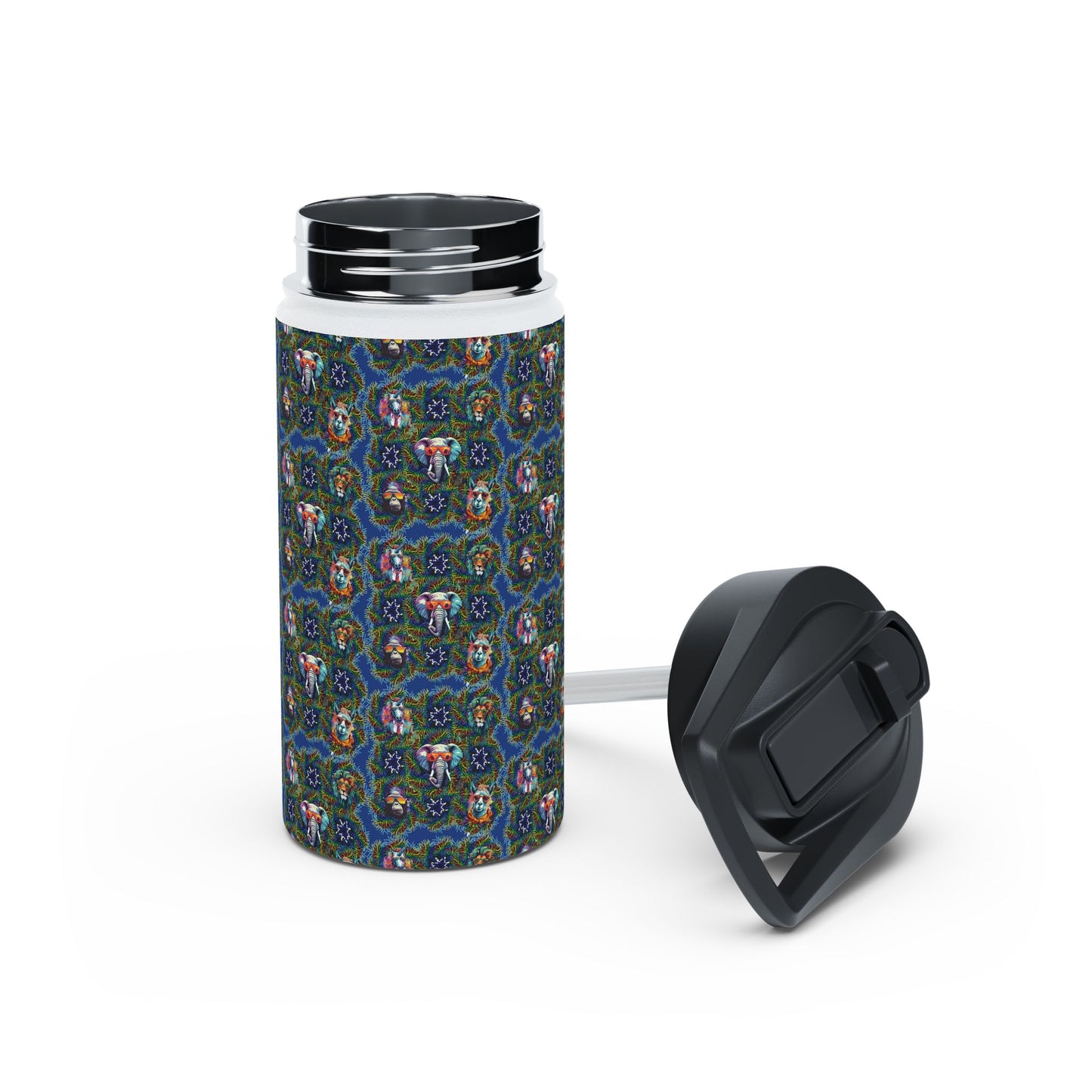 Water Bottle, Wild & Cool Creatures Design, BPA-Free, Eco-Friendly, Kids Gift