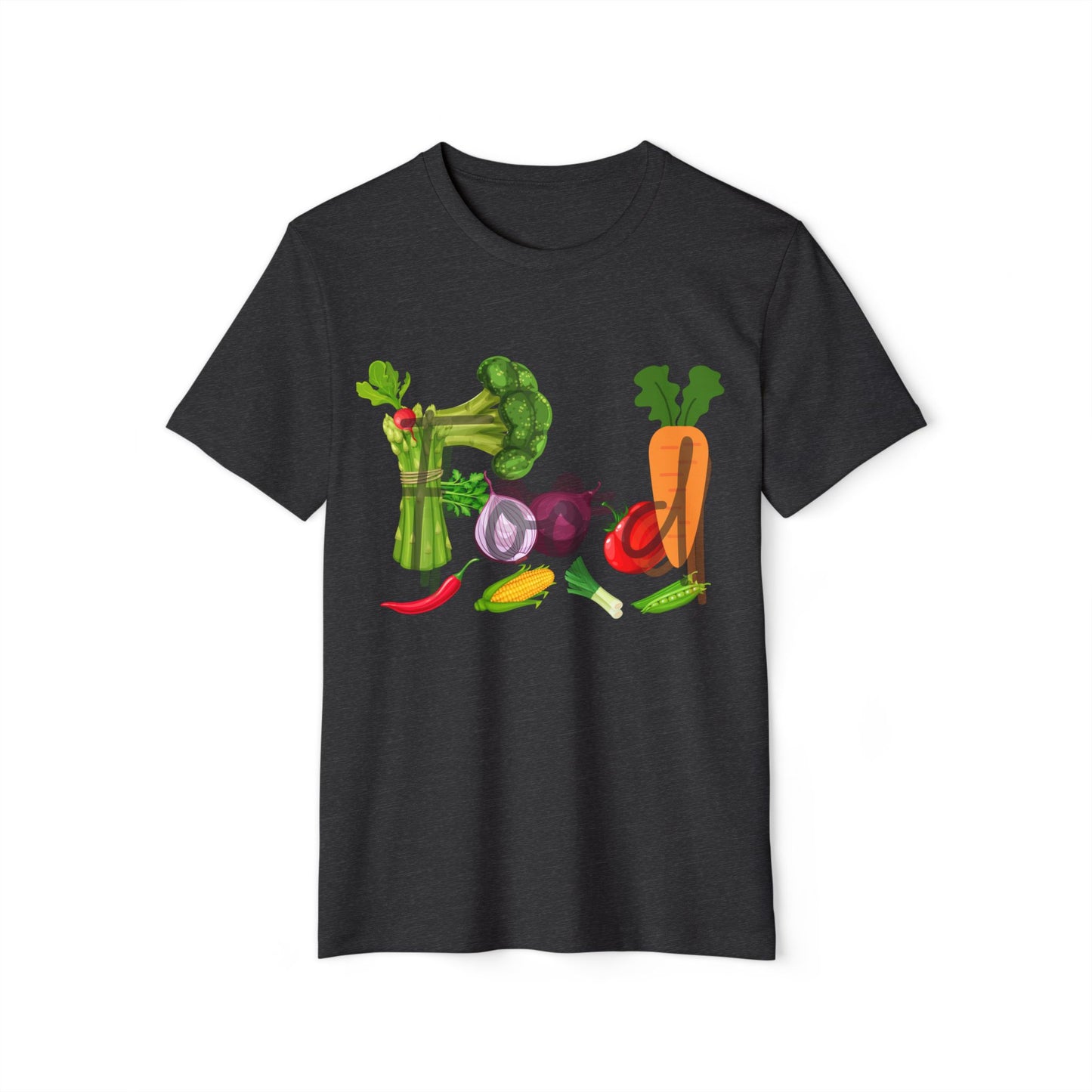 Vegetable Food Lover Recycled Unisex T-Shirt, Eco-Friendly Organic Tee, Foodie Gift, Sustainable Clothing, Plant-Based Fashion