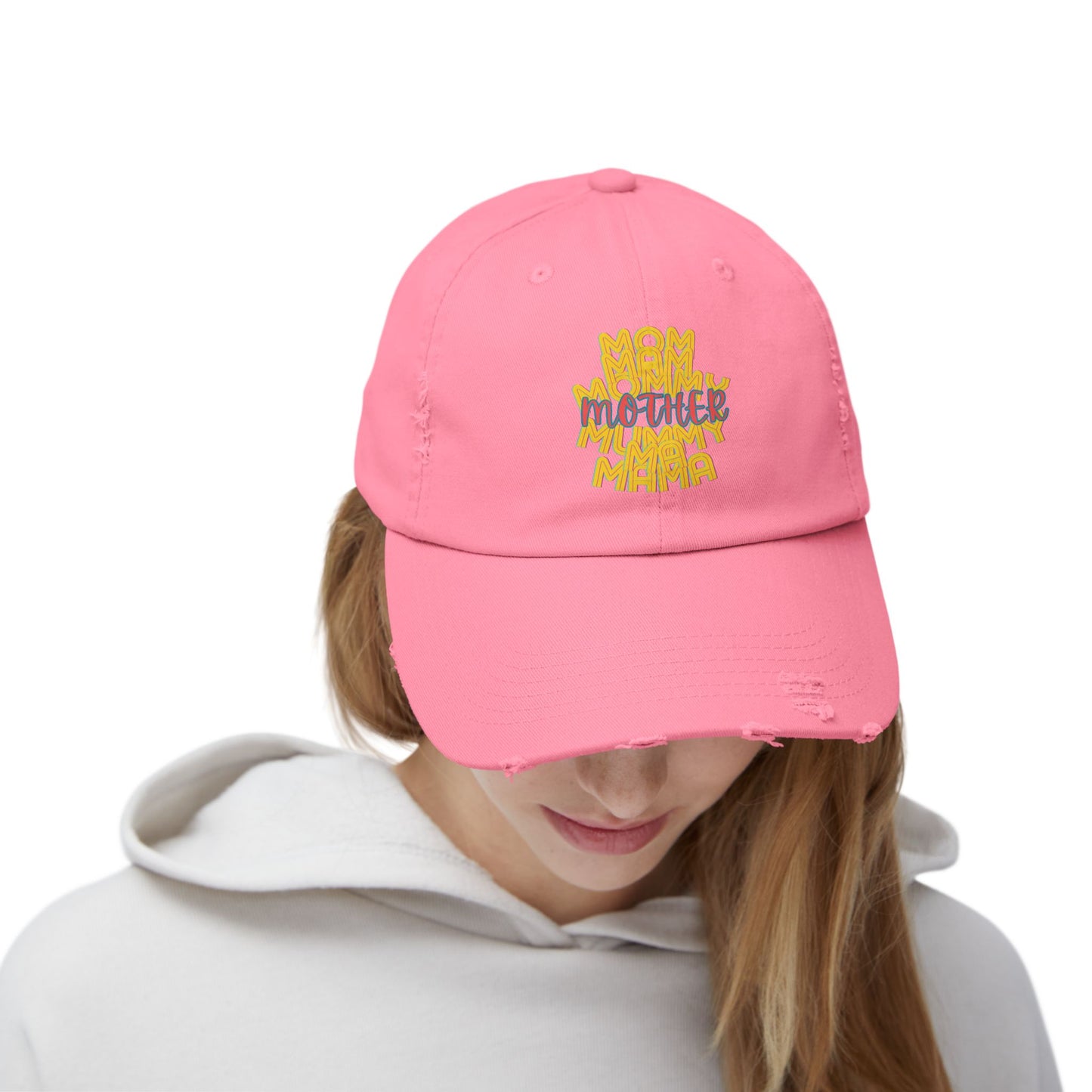Mother Unisex Distressed Cap, Mom Mam Mommy Mummy Ma Mama, Mothers Day, Gift, Hats, Cotton Twill, Adjustable, Gifts for Women