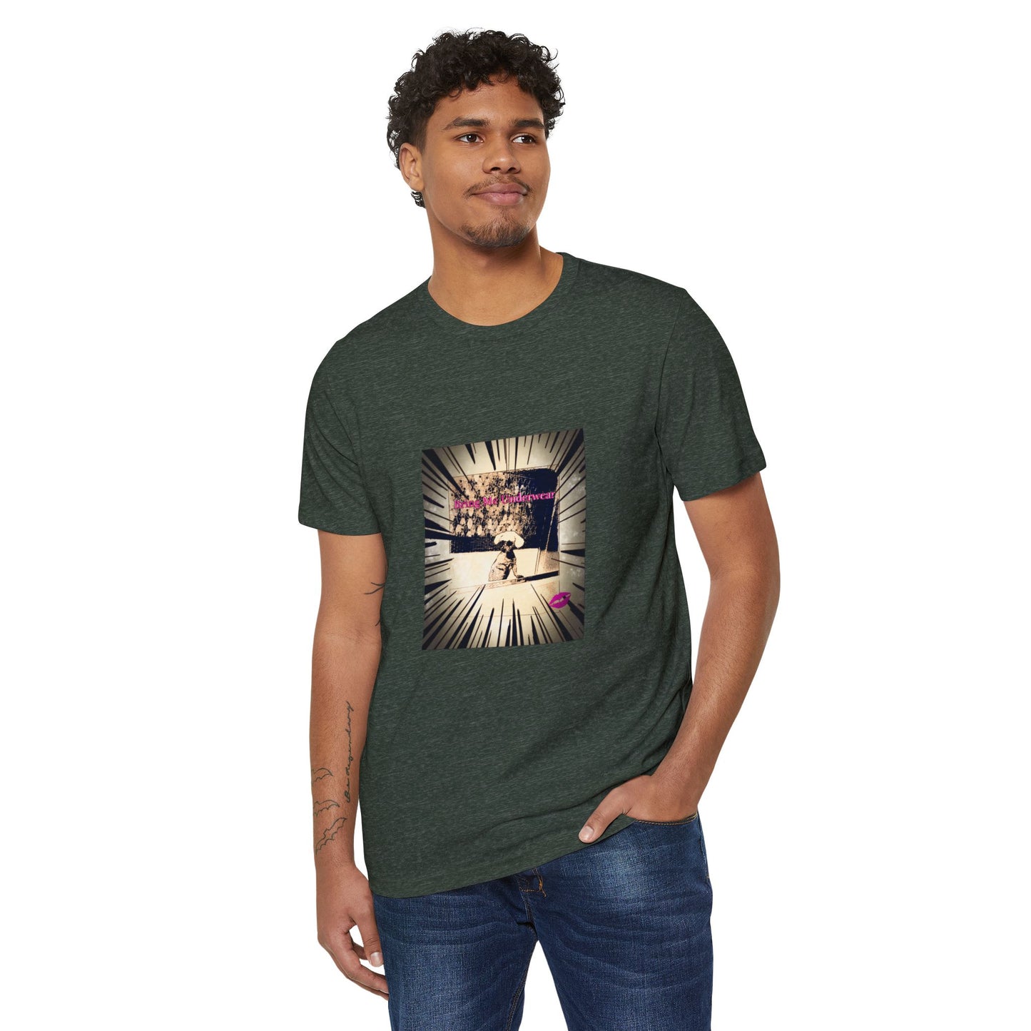 Poodle Graphic T-Shirt, Dog Lover Tee, Unisex Recycled Organic Shirt, Bath Time Apparel, Bring Me Underwear Design