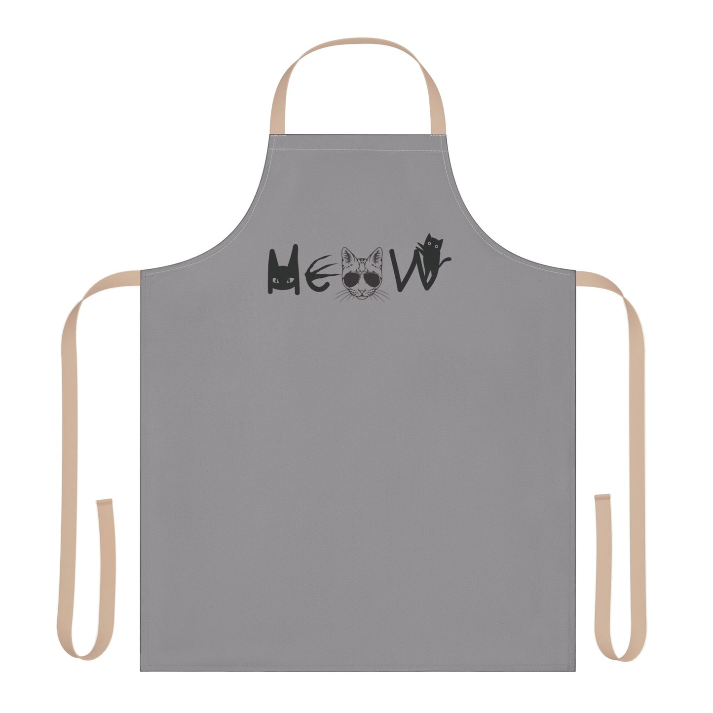 Meow Grey Unisex Chefs Apron