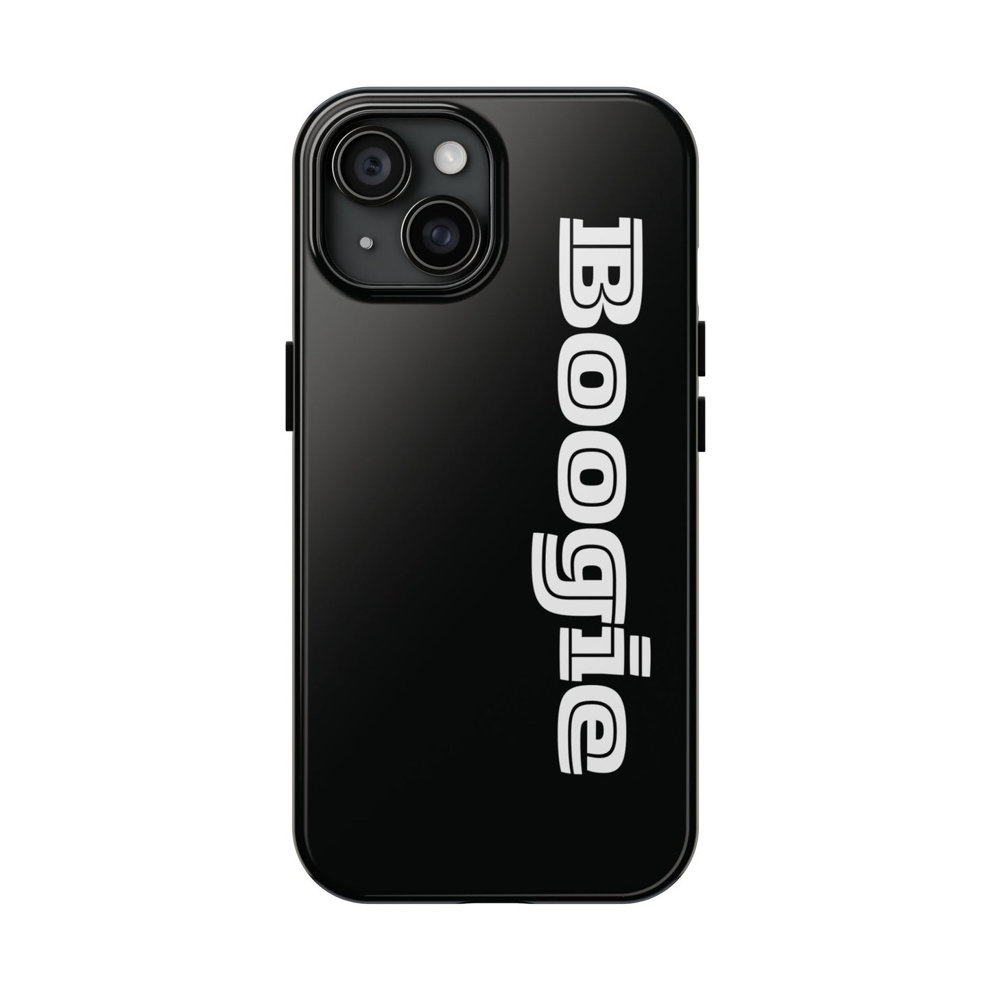 Boogie Black Tough Phone Cases, iPhone Samsung cases, wireless charging, gender neutral women men friends kids teens gift birthday Christmas