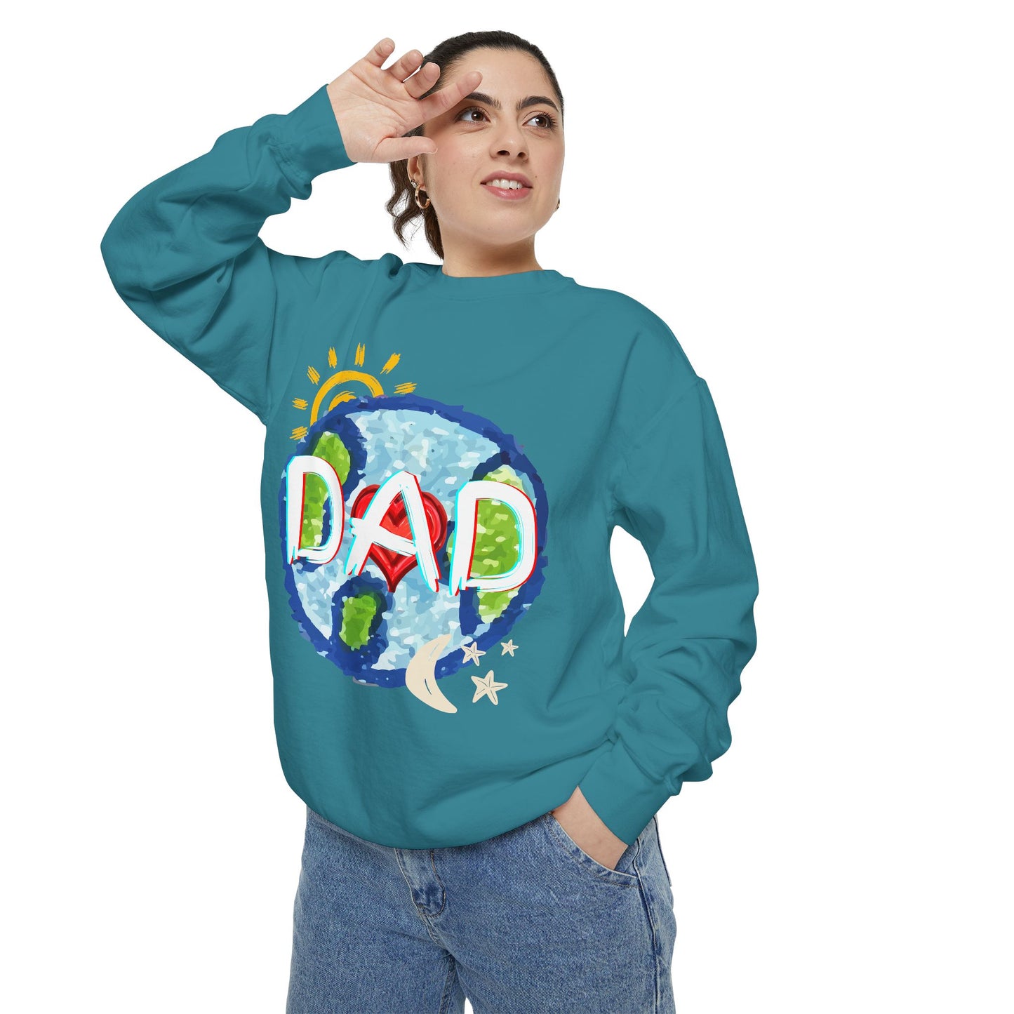 Dad's World Graphic Unisex Sweatshirt for Father's Day