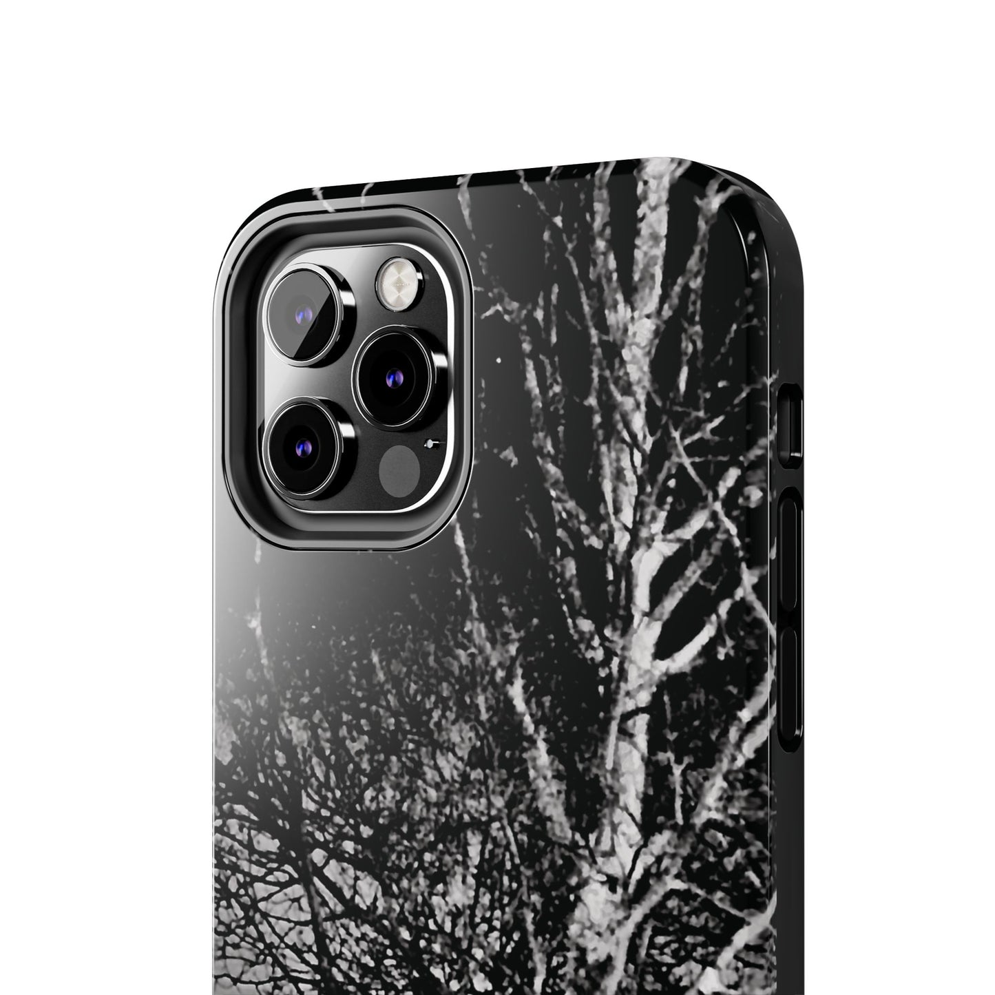 Worm Moon Night Trees Tough Phone Cases, iPhone & Samsung cases, wireless charging, trees, nature, spooky, original photo, gifts, Halloween