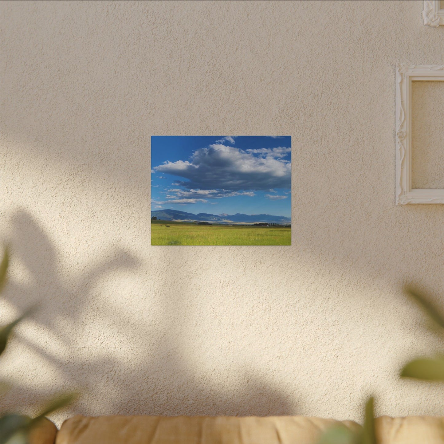 Canvas Wrap Western Clouds and Mountains, Landscape, Nature, America, Clouds, Artwork, Wall Art, Photo Print, Gift, Sky, Colorful, Eco