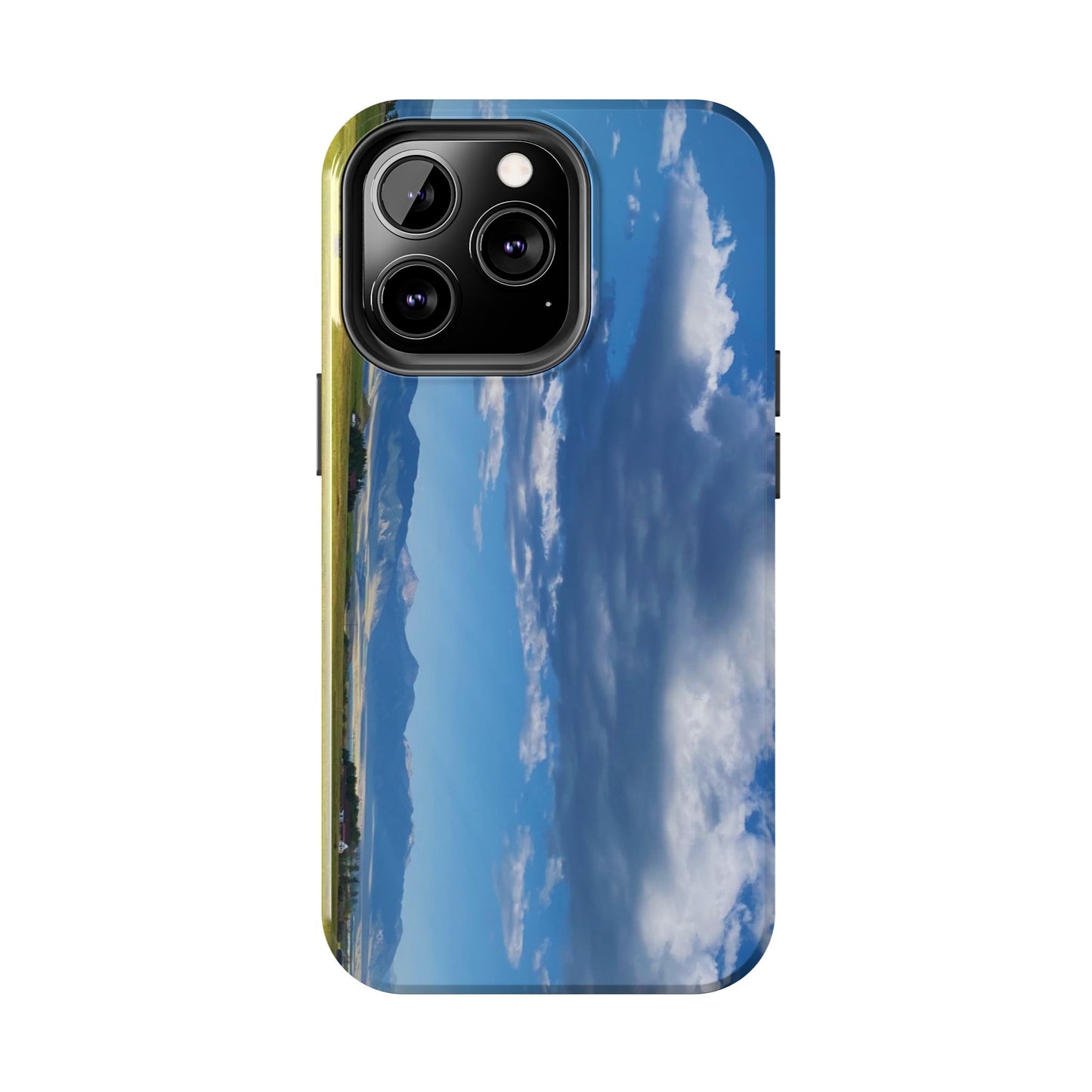 Western Clouds and Mountains Tough Phone Cases, iPhone & Samsung cases, wireless charging, sky, nature, landscape, original photo, gifts