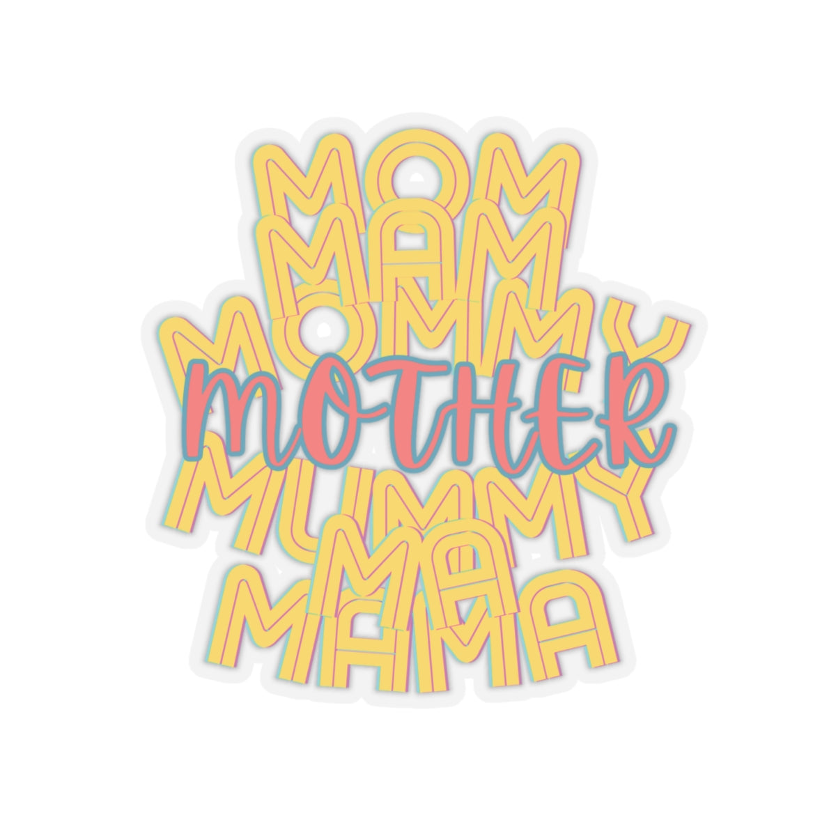 Mother Mom Mama Sticker, Family Love Label Decal, Parenting Scrapbooking Gift, Aunts Grandmothers, Laptop Water Bottle Decoration