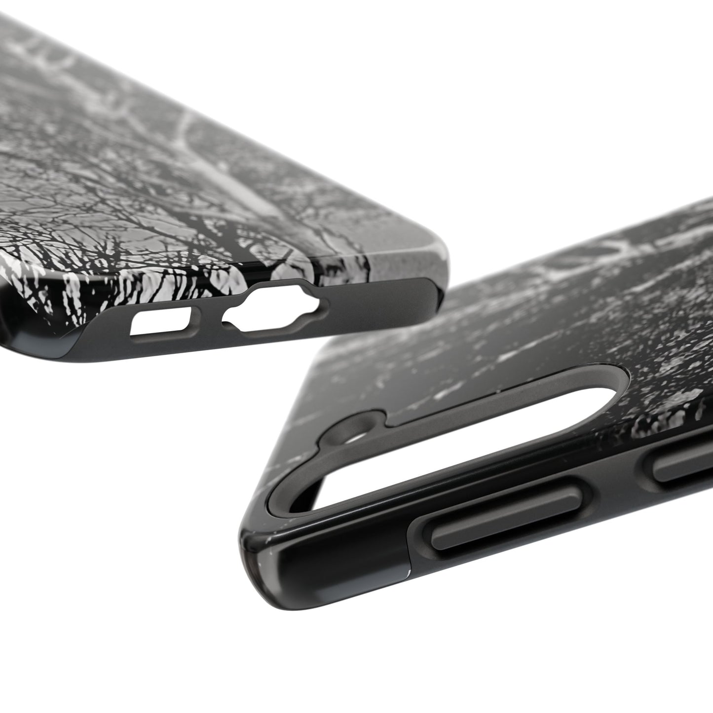 Worm Moon Night Trees Tough Phone Cases, iPhone & Samsung cases, wireless charging, trees, nature, spooky, original photo, gifts, Halloween