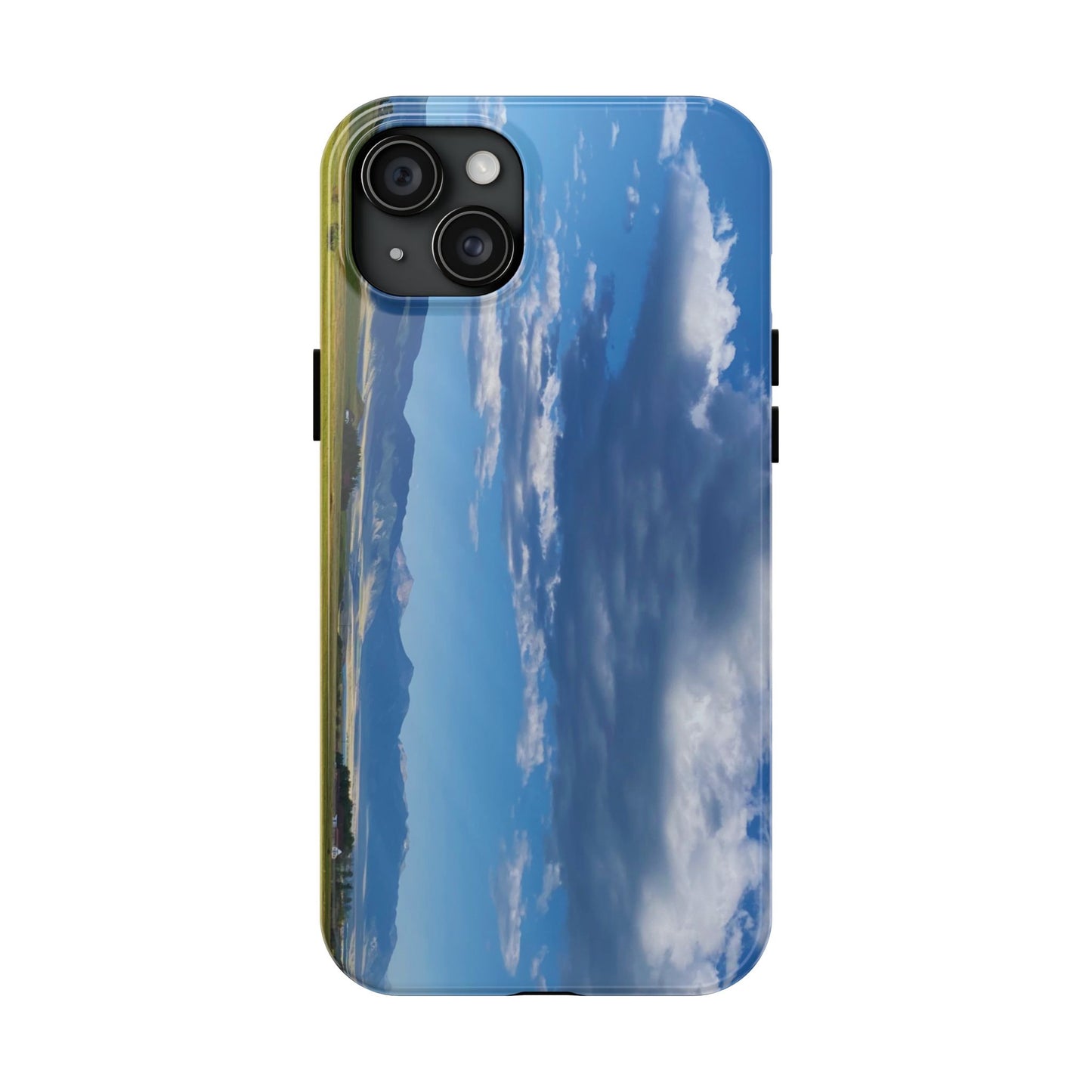 Western Clouds and Mountains Tough Phone Cases, iPhone & Samsung cases, wireless charging, sky, nature, landscape, original photo, gifts